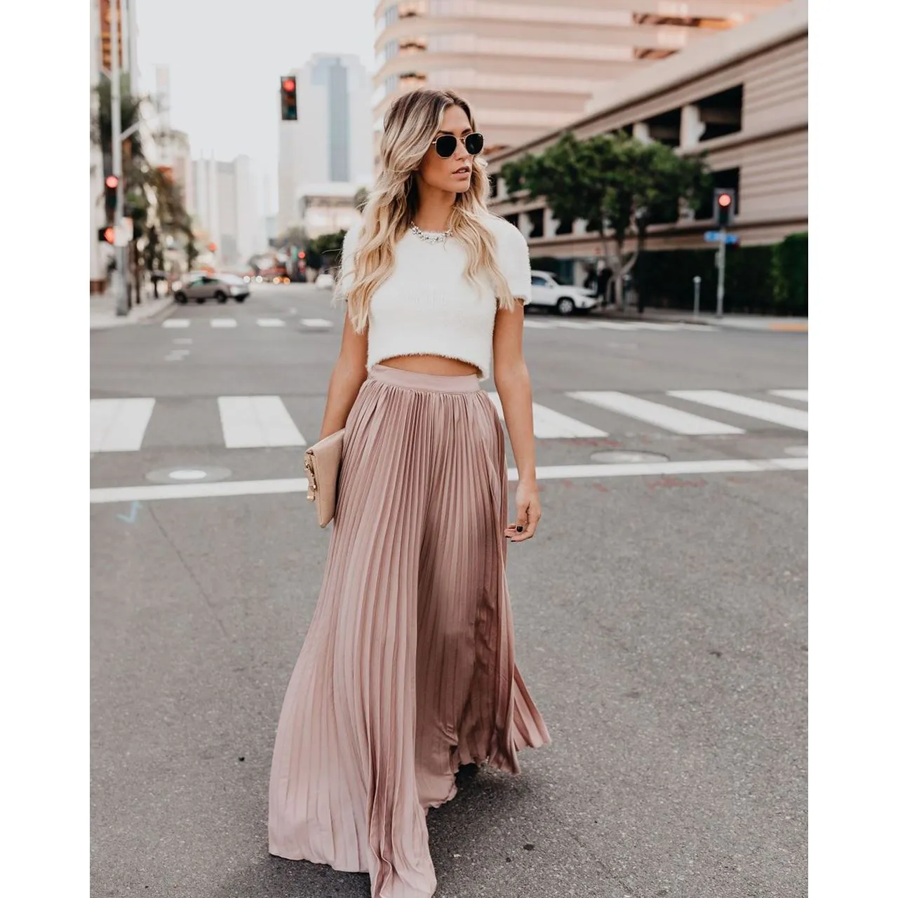 Fashion Casual High Waist Long Skirt