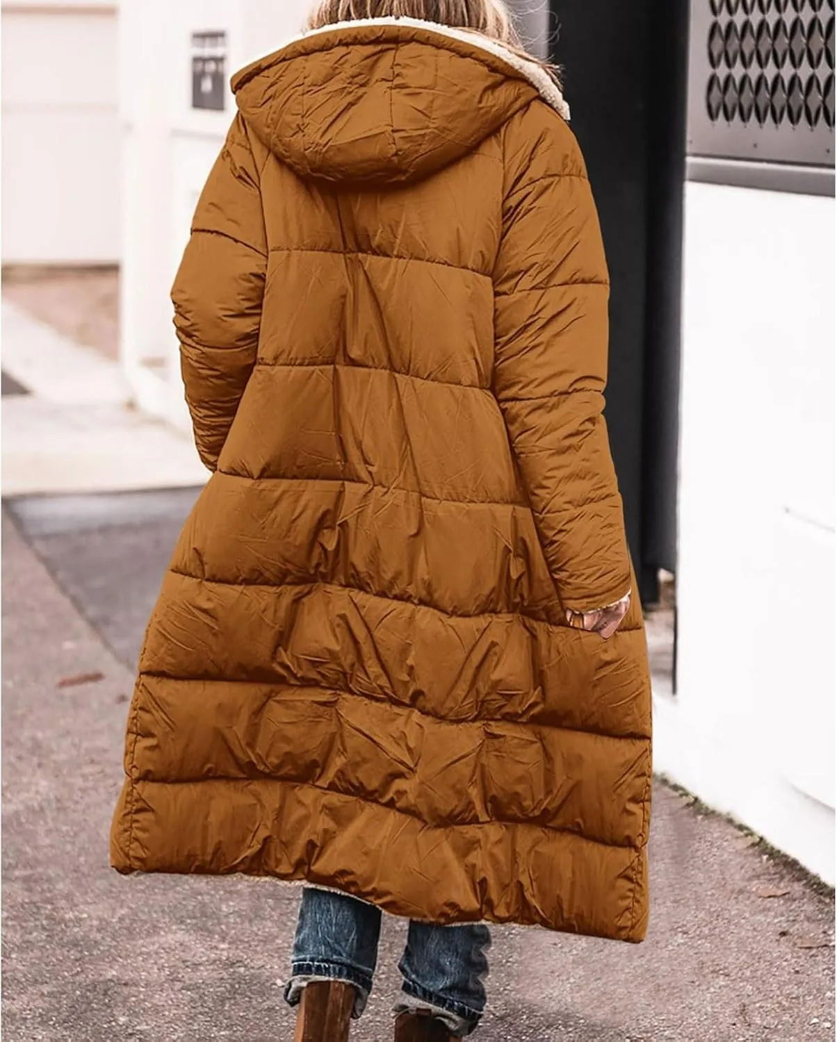 Faux fur Hood Snow Parka Hooded Puffer Jacket Lightweight Winter Coat Winter Puffer Coats Womens Winter Jacket Warm