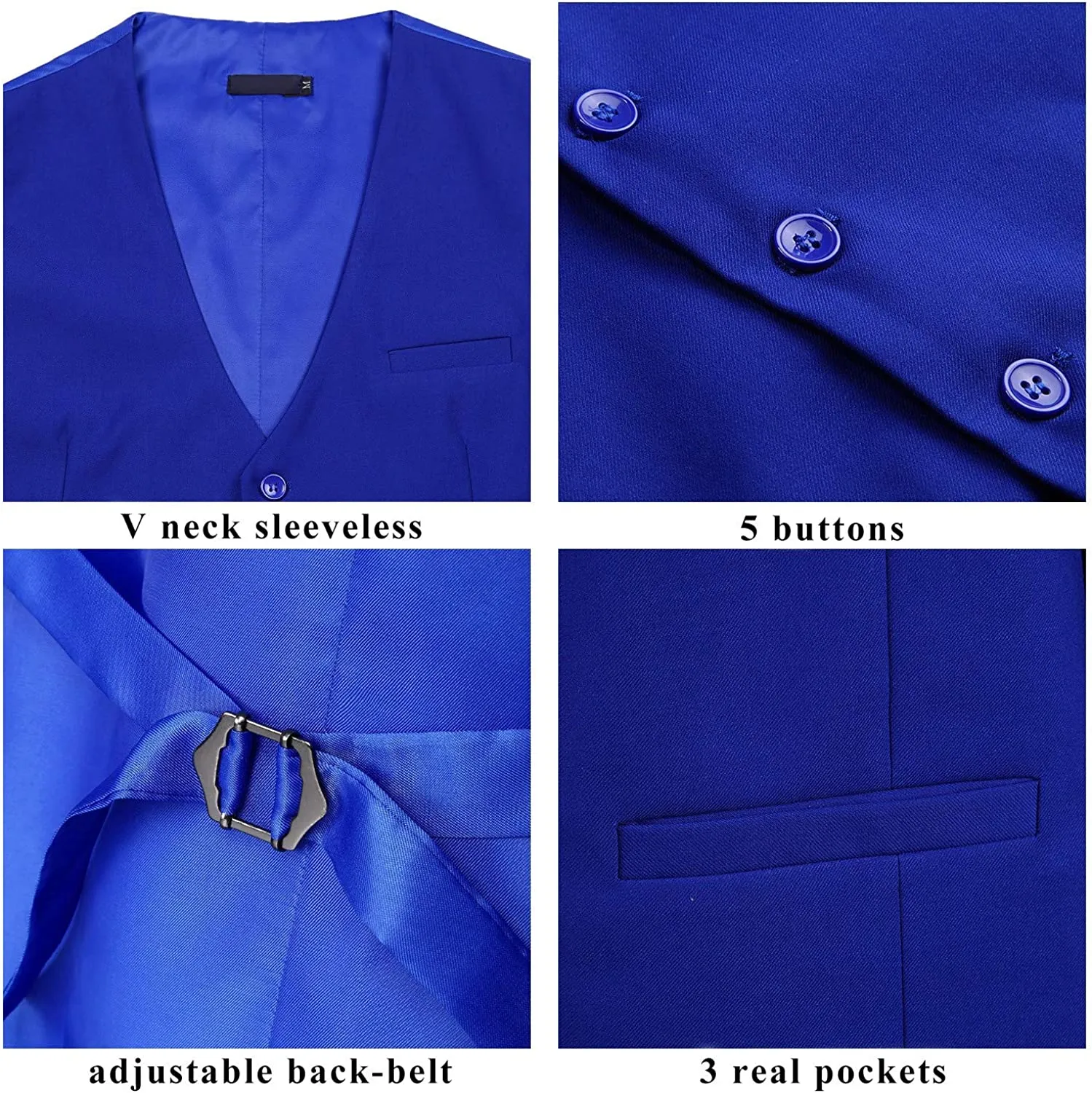 Formal Suit Vest - ROYAL BLUE