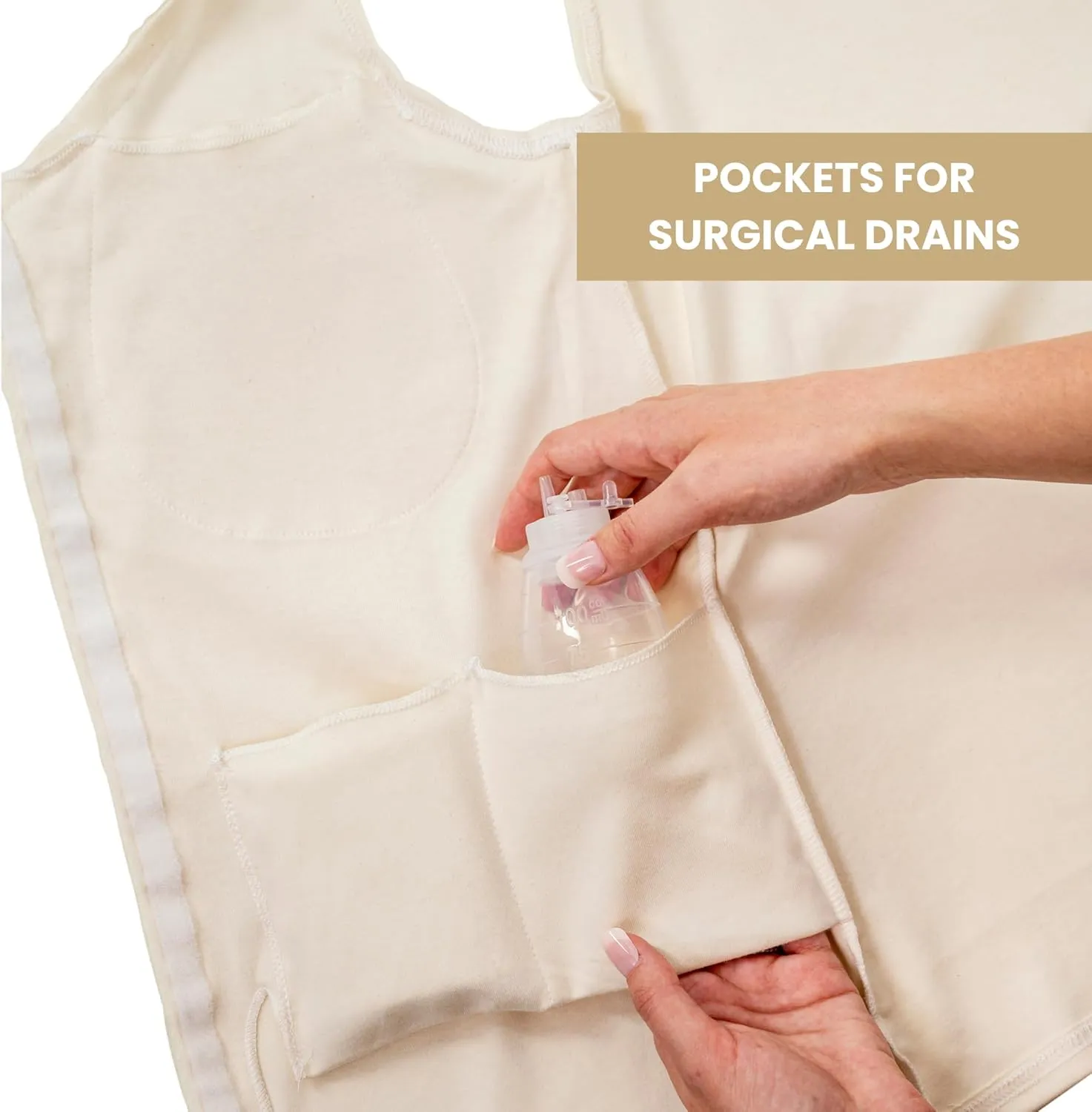 Gentle Touch Post Mastectomy Recovery Camisole Includes Pockets and Breast Forms