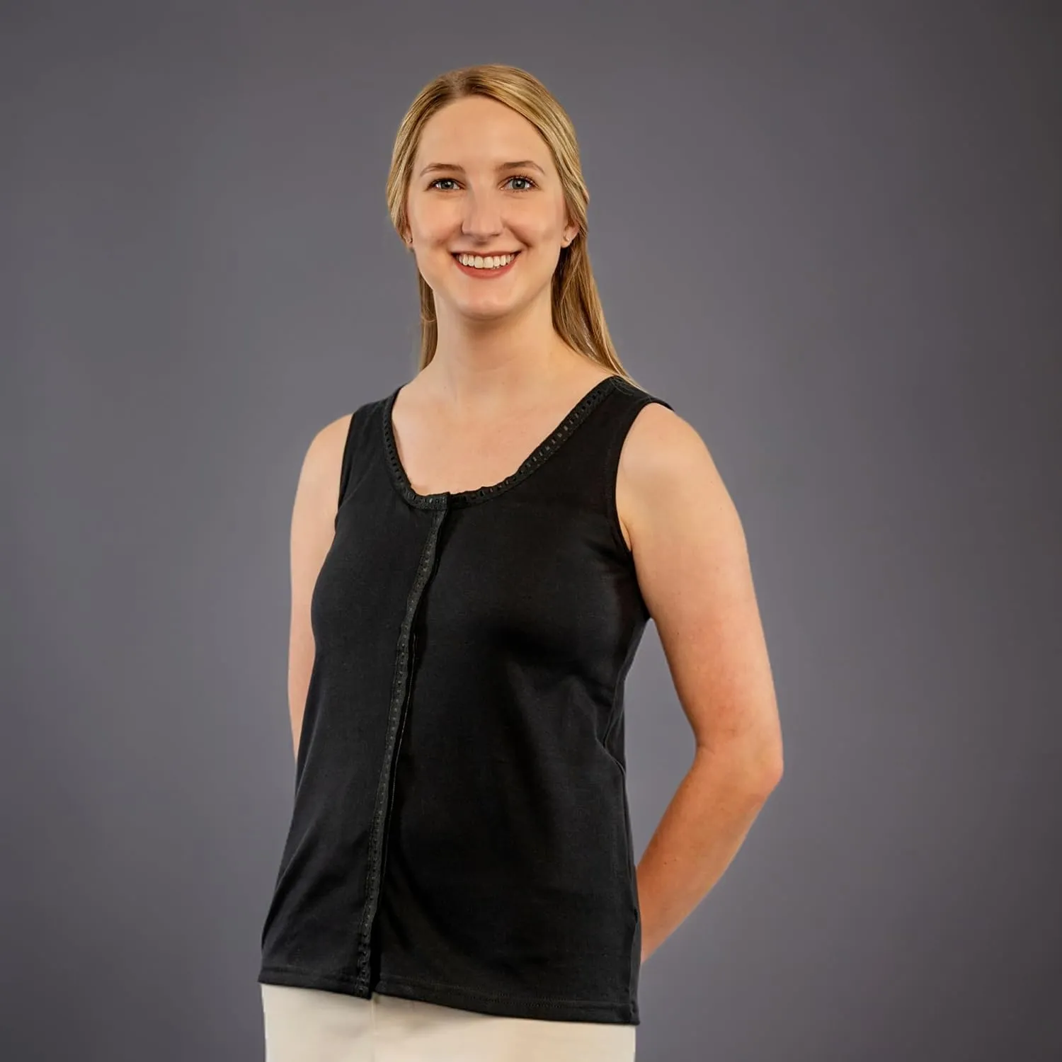 Gentle Touch Post Mastectomy Recovery Camisole Includes Pockets and Breast Forms