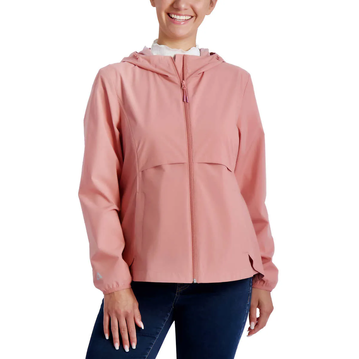 Gerry Women's Packable High-low Hem Lightweight Hooded Jacket