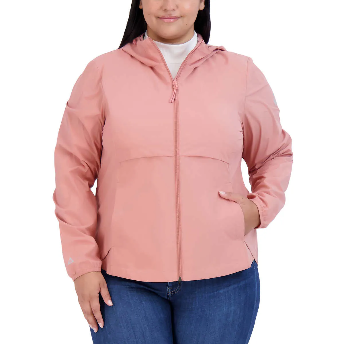Gerry Women's Packable High-low Hem Lightweight Hooded Jacket