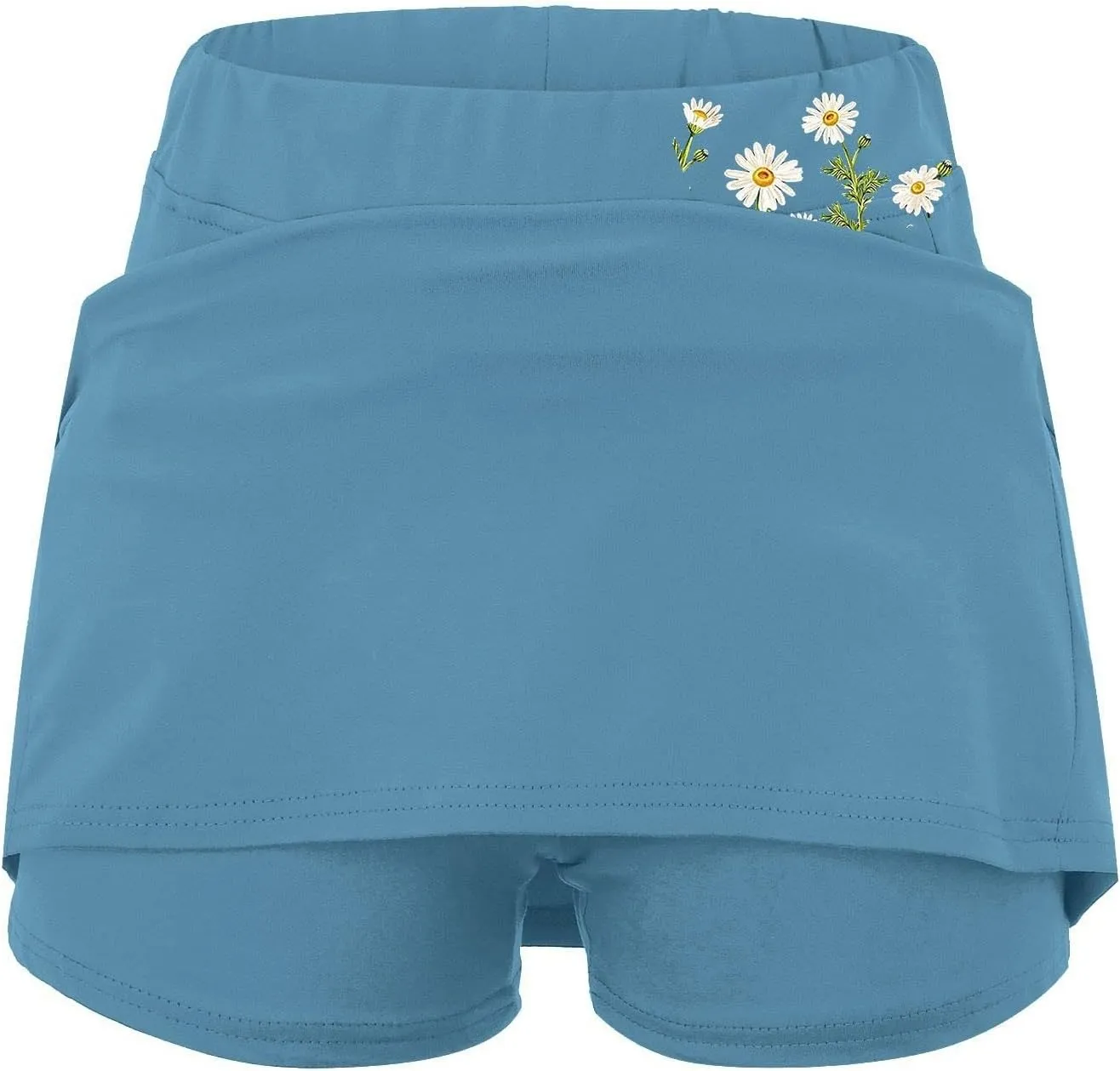 Golf Skirts for Women with Pockets High Waisted Workout Tennis Skorts with Shorts 2 in 1 Midi Skort Skirt Tummy Control