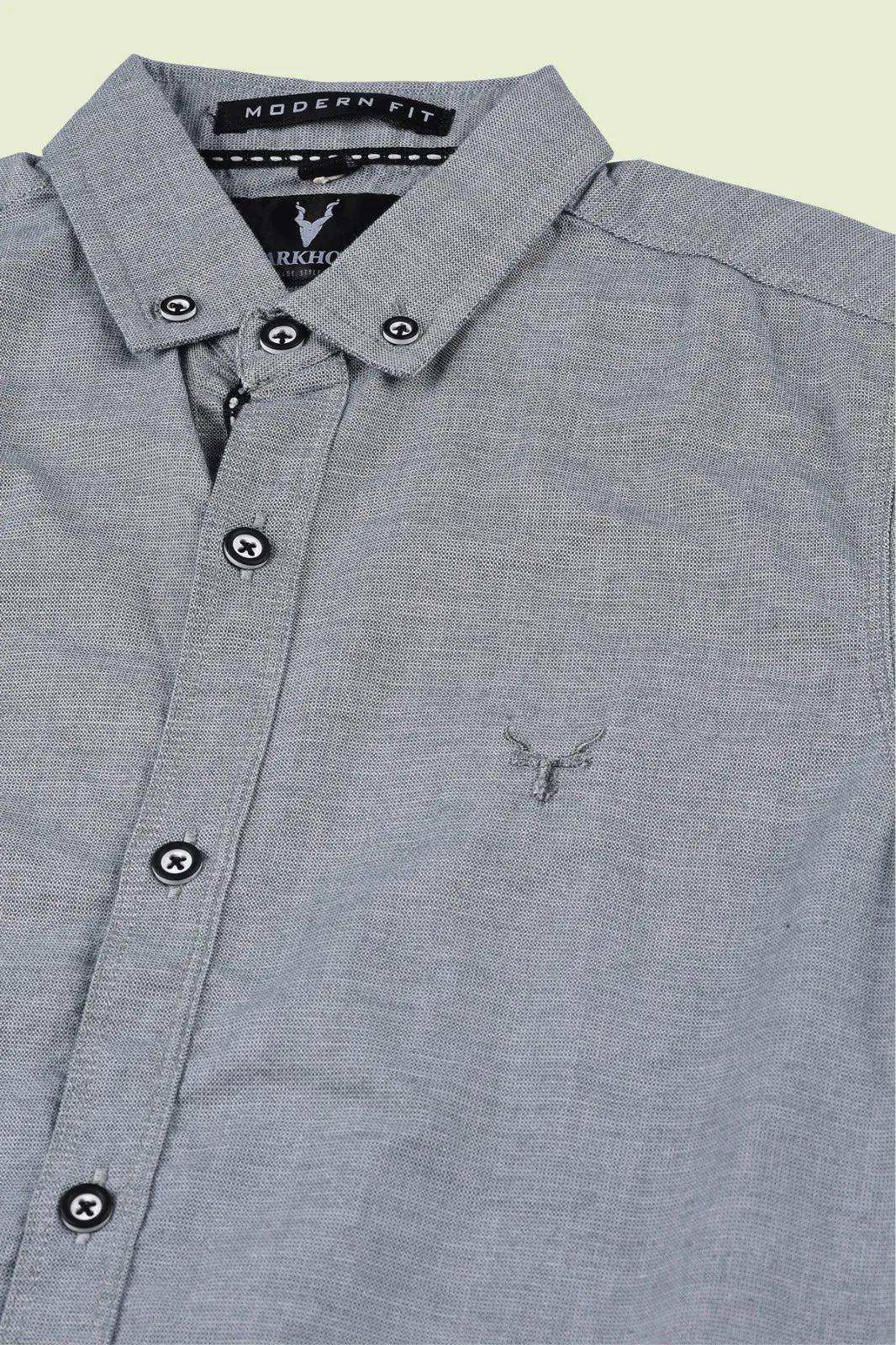Grey Plain Shirt  for Boys