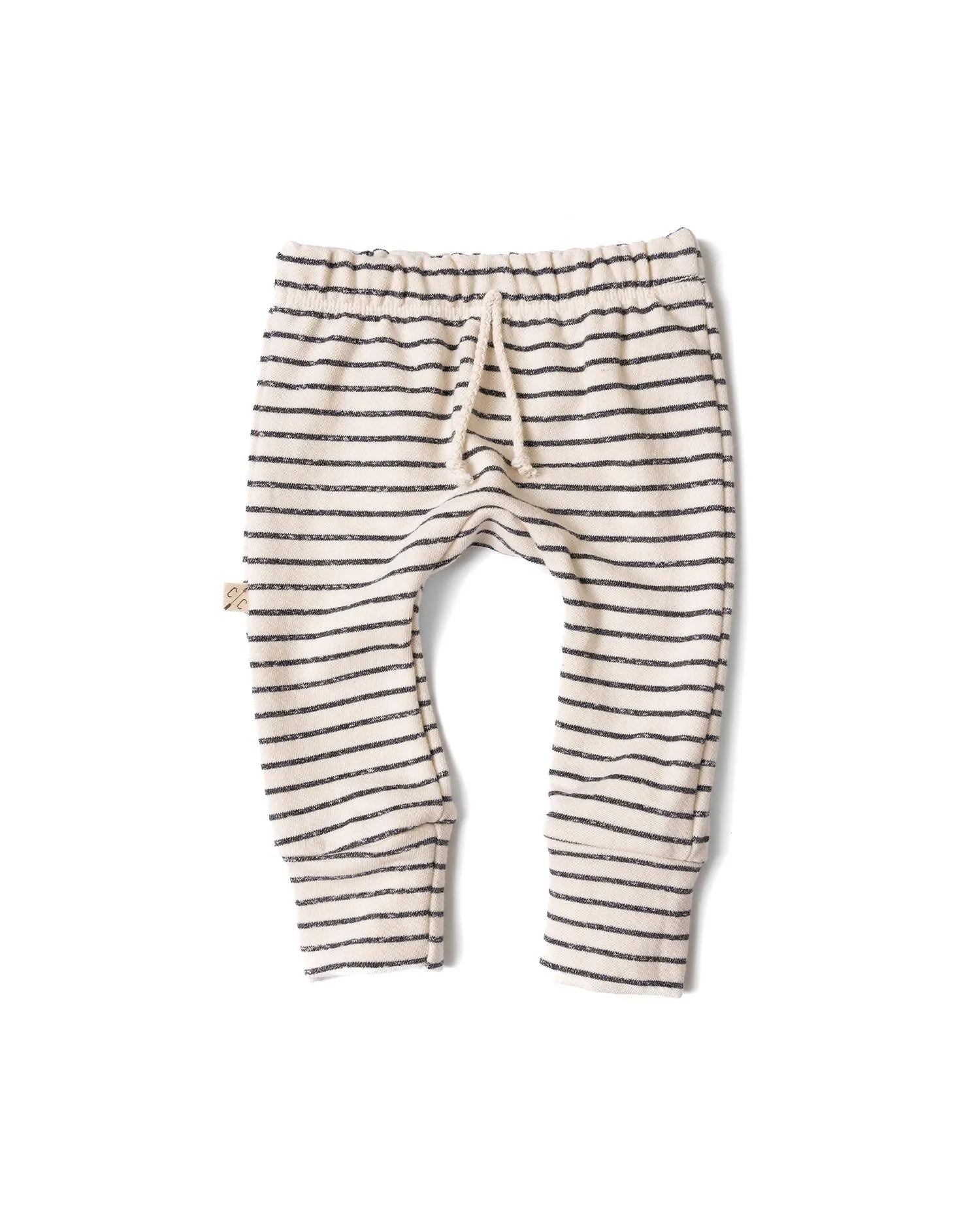 gusset pants CO - natural stripe