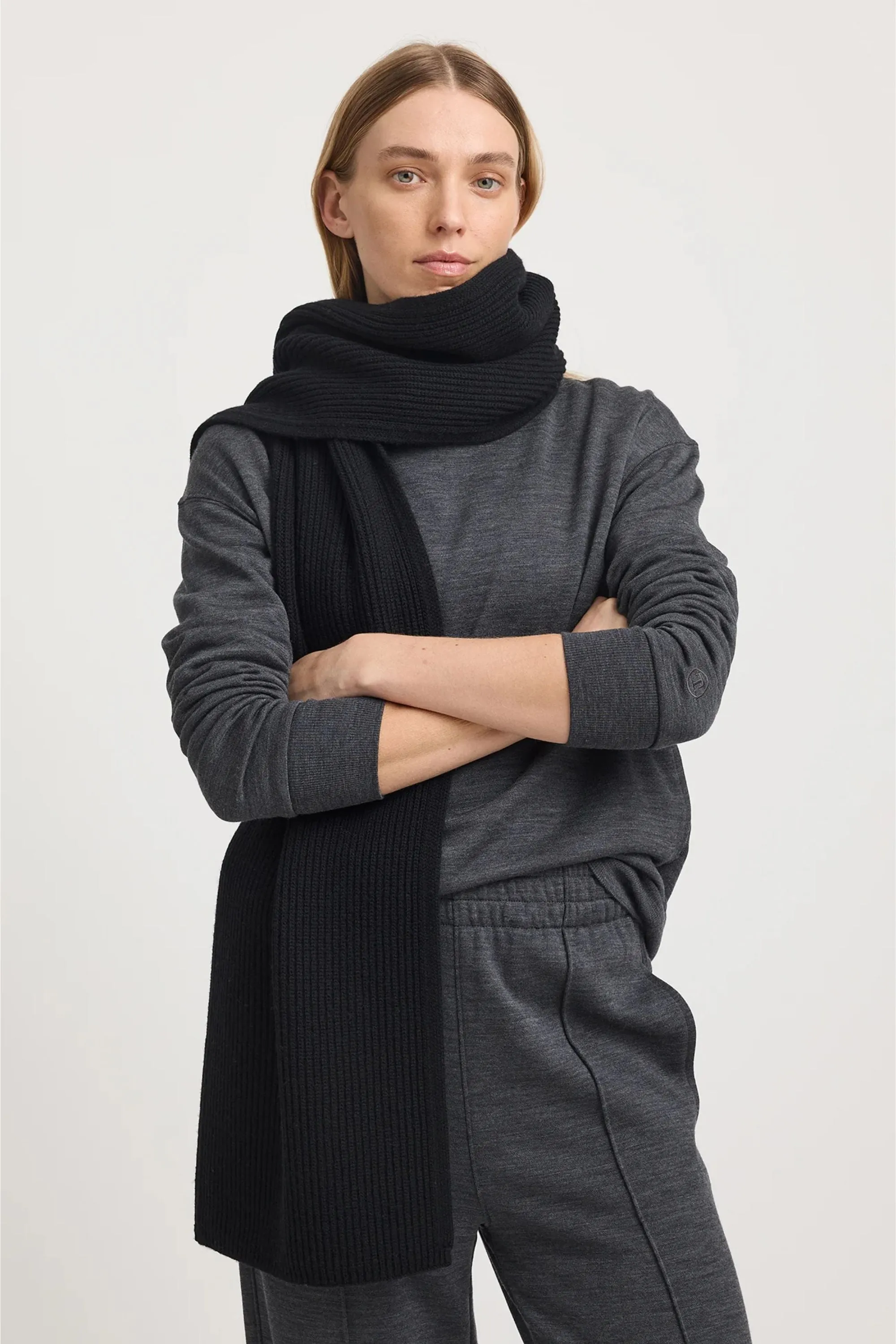 HEAVY GAUGE RIB SCARF - 9055