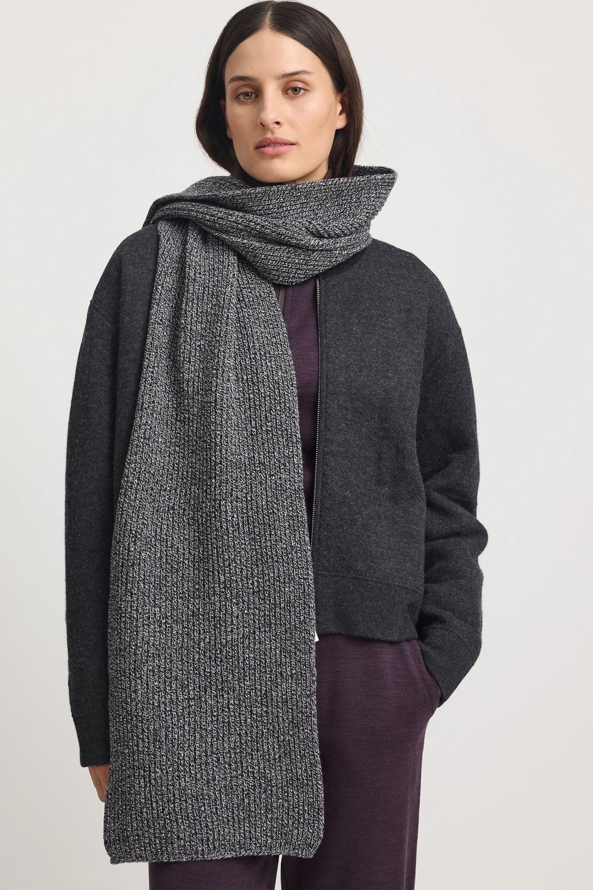 HEAVY GAUGE RIB SCARF - 9055
