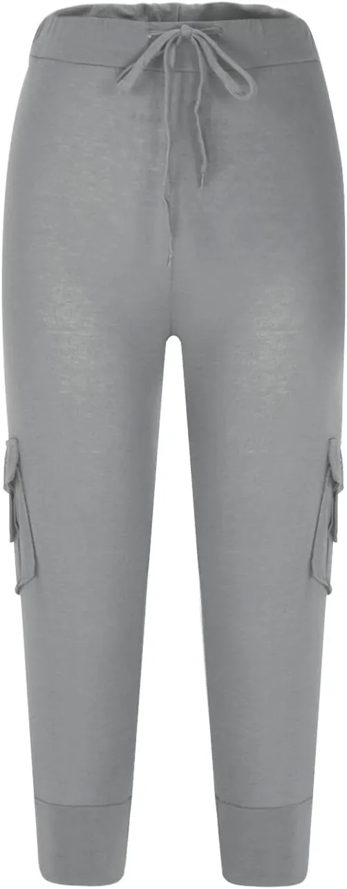 Hvyesh Capri Pants for Women Summer 2025 Capri Leggings with Pockets High Wasit Stretch Casual Capris Womens Capri Joggers