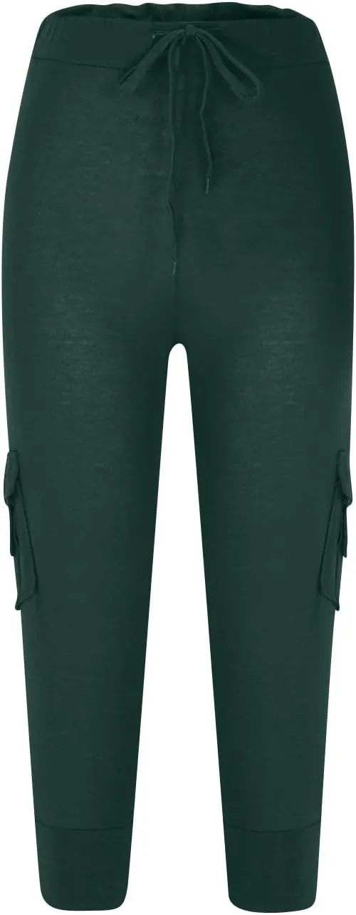 Hvyesh Capri Pants for Women Summer 2025 Capri Leggings with Pockets High Wasit Stretch Casual Capris Womens Capri Joggers