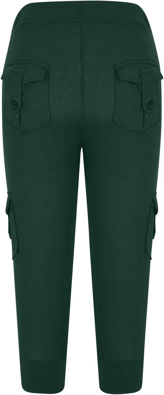 Hvyesh Capri Pants for Women Summer 2025 Capri Leggings with Pockets High Wasit Stretch Casual Capris Womens Capri Joggers