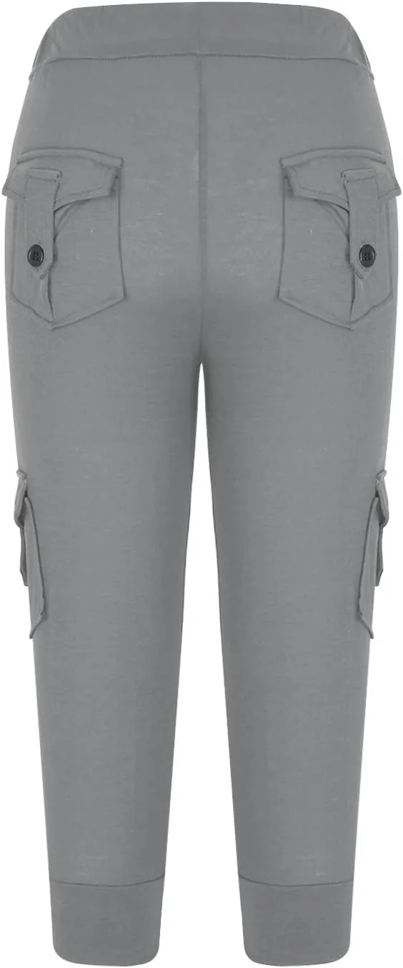 Hvyesh Capri Pants for Women Summer 2025 Capri Leggings with Pockets High Wasit Stretch Casual Capris Womens Capri Joggers