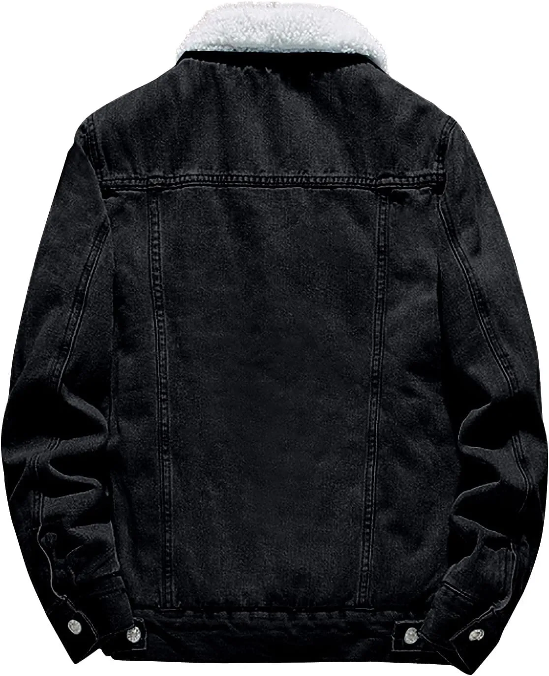 Jean Jacket Mens Sherpa Fleece Lined Denim Jacket Winter Warm Trucker Jacket Cowboy Coat Motorcycle Jean Jackets