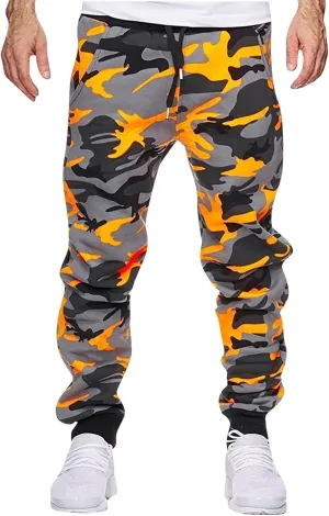 Jogger Sweatpants for Men Fashion Casual Camouflage Tracksuit Bottoms Sports Outdoor Leisure Trousers with Pockets