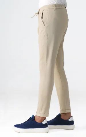 JOGGER WAIST TROUSER BIEGE
