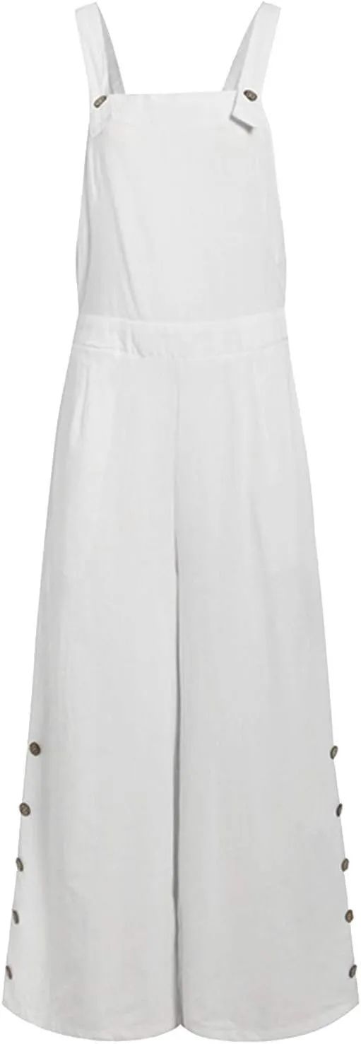 Ladies Rompers Pants Trousers for Women, Black, Loose Fit, Sleeveless, Fall, Summer
