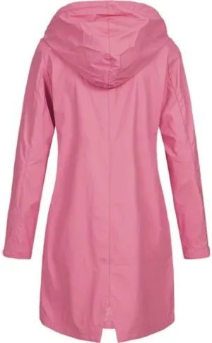 LCMTWX Womens Fleece Lined Raincoat Overcoat Casual Winter Slim Women's Coat Hooded Trench Coats Rain Jacket Womens With