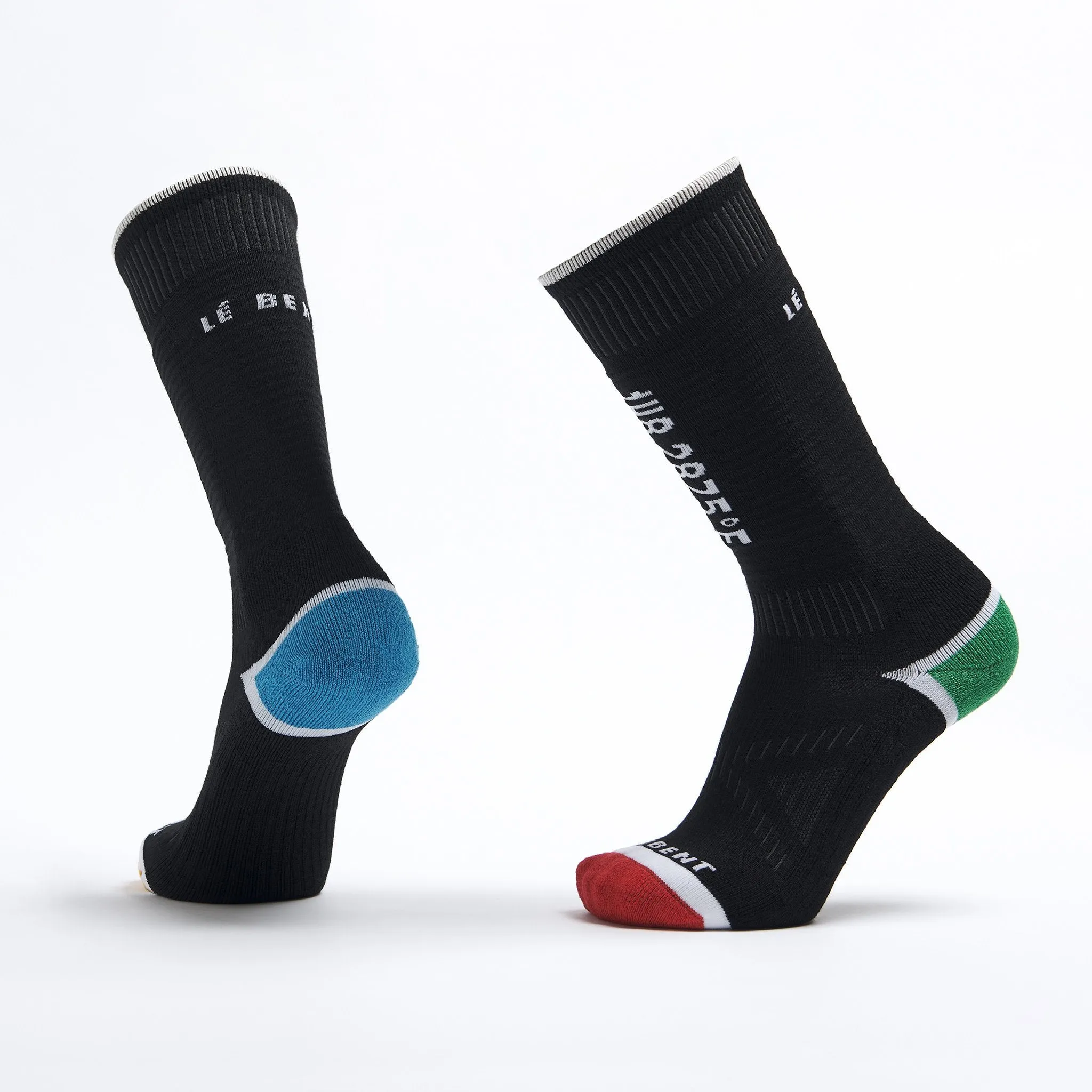 Le Bent Kids Core Light Snow Socks Black
