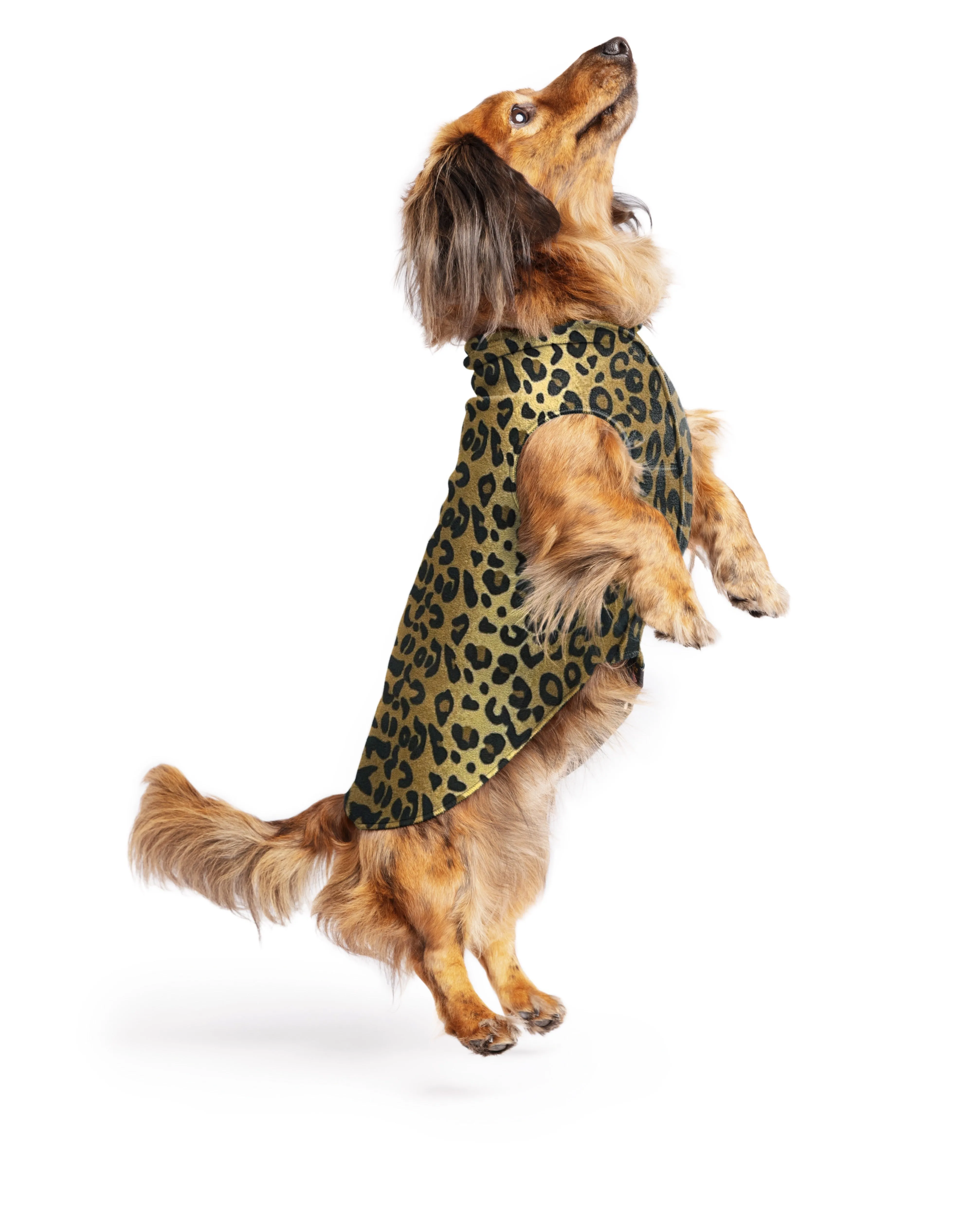 leopard stretch fleece