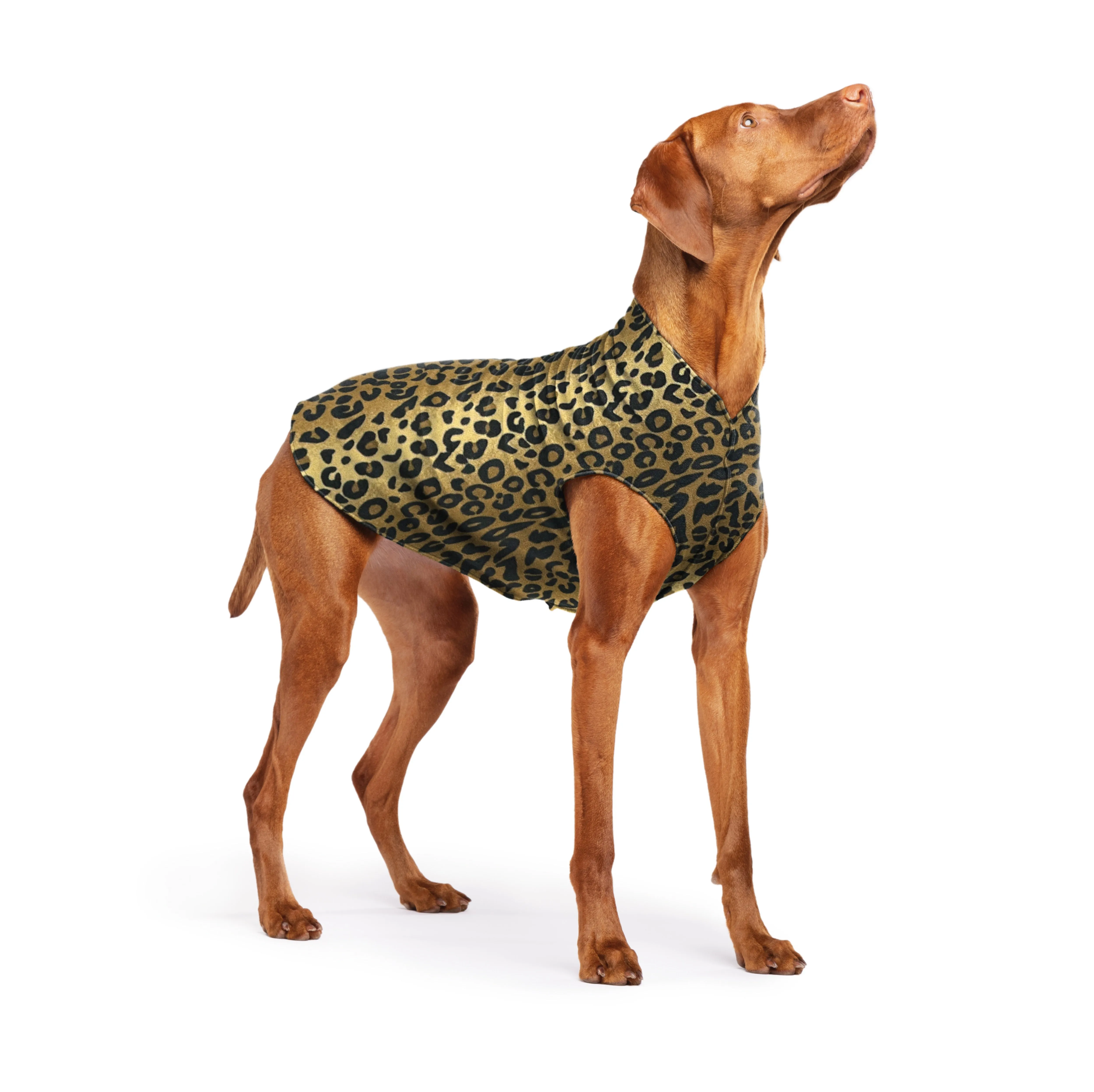 leopard stretch fleece