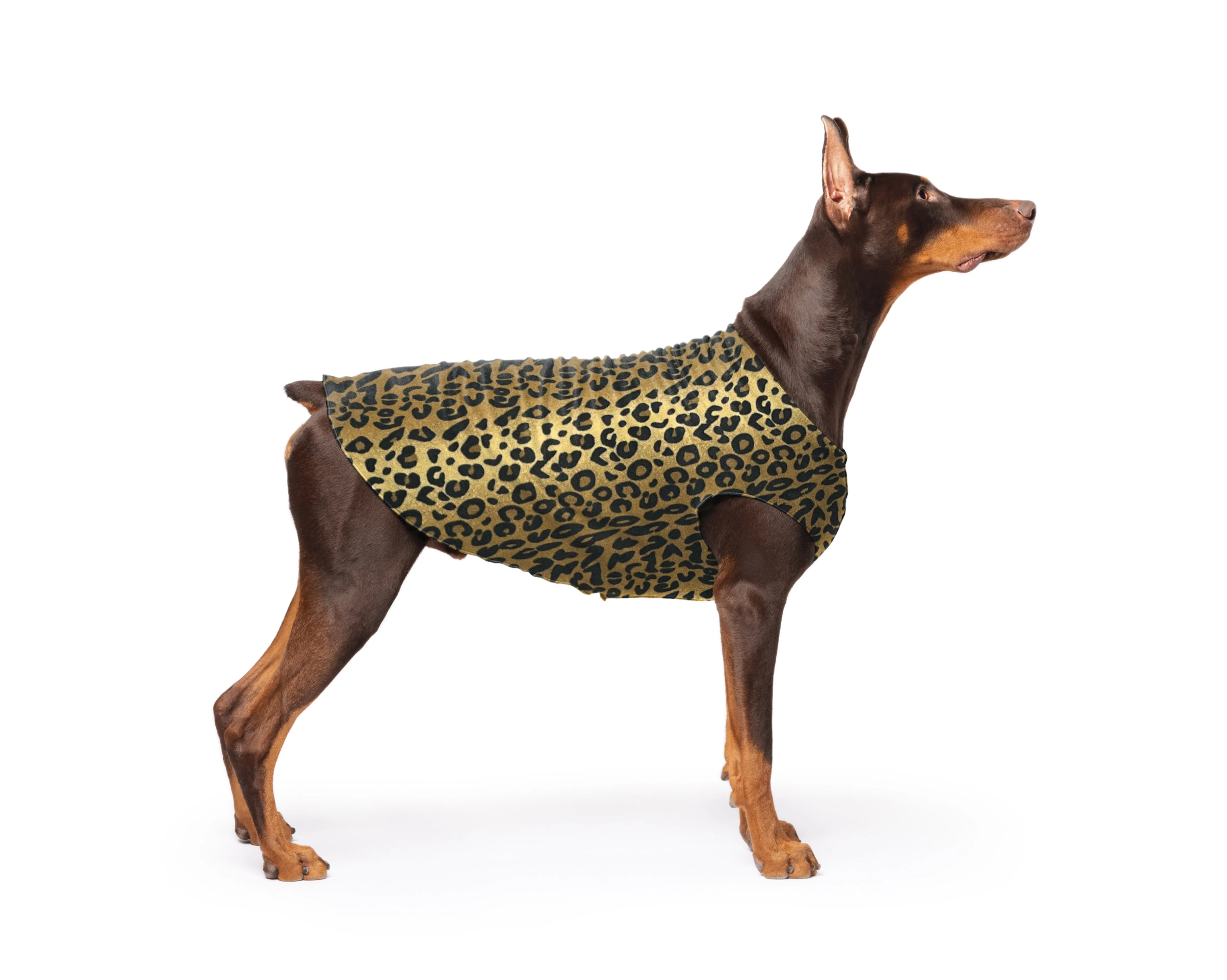 leopard stretch fleece