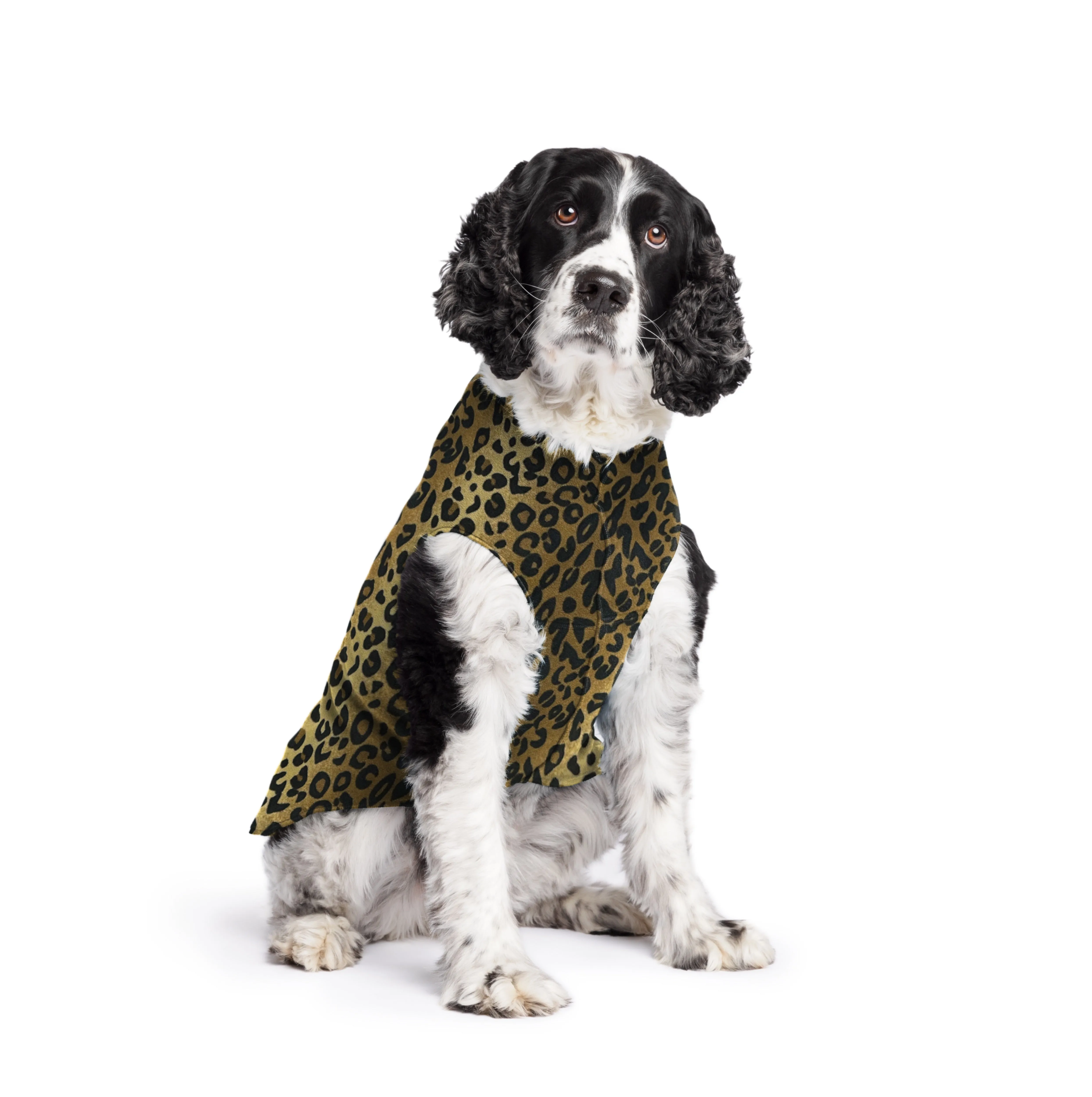 leopard stretch fleece