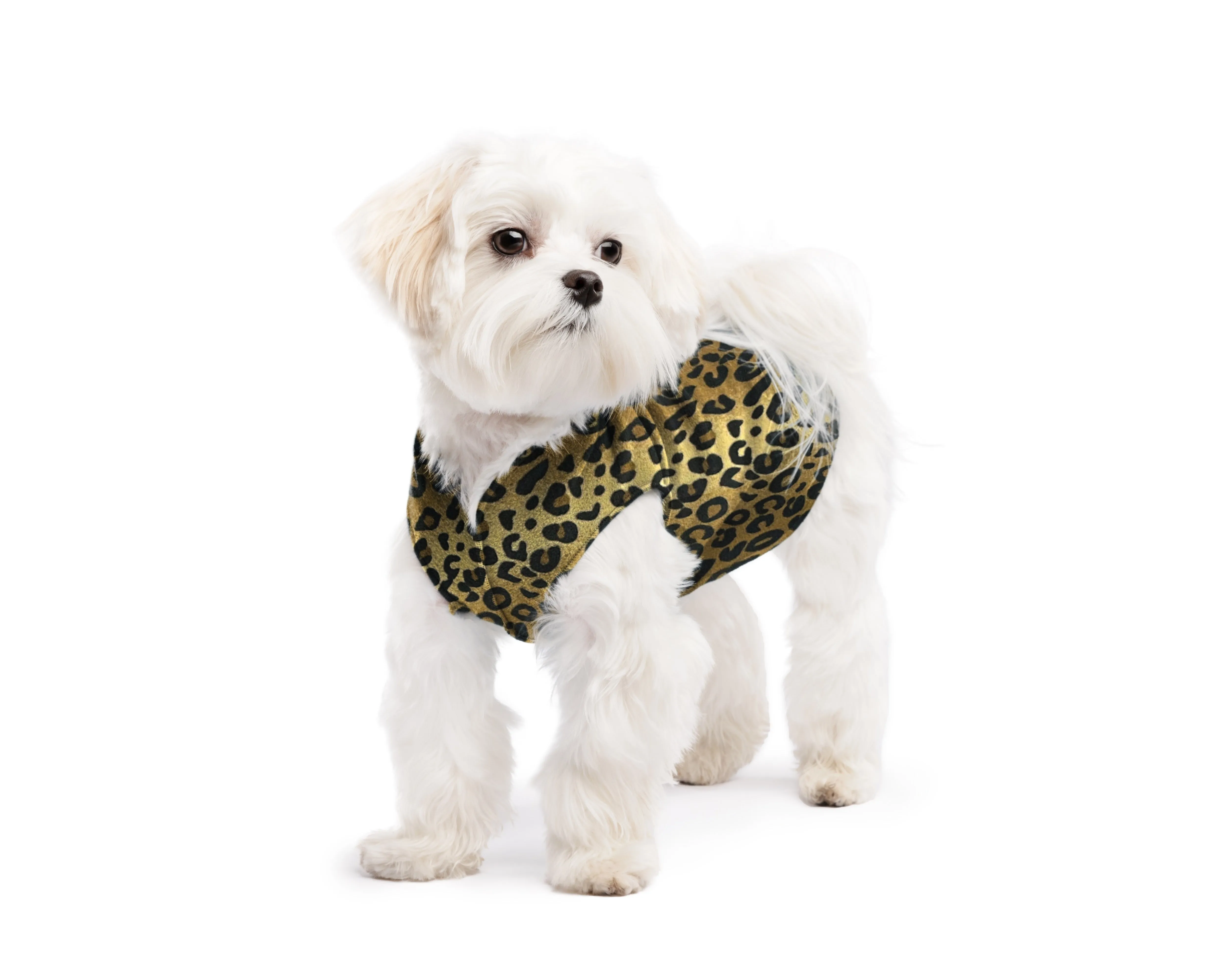 leopard stretch fleece