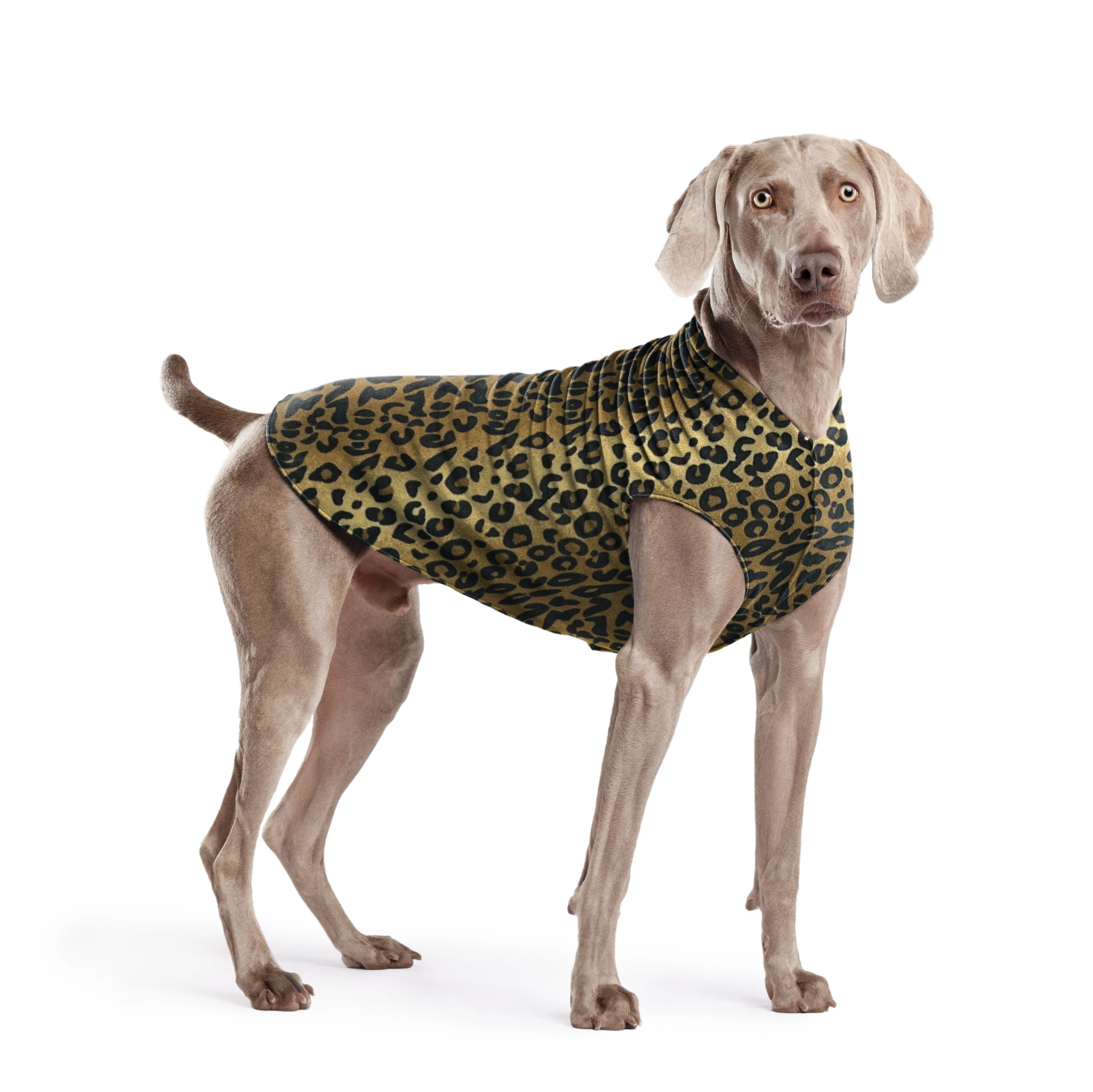 leopard stretch fleece