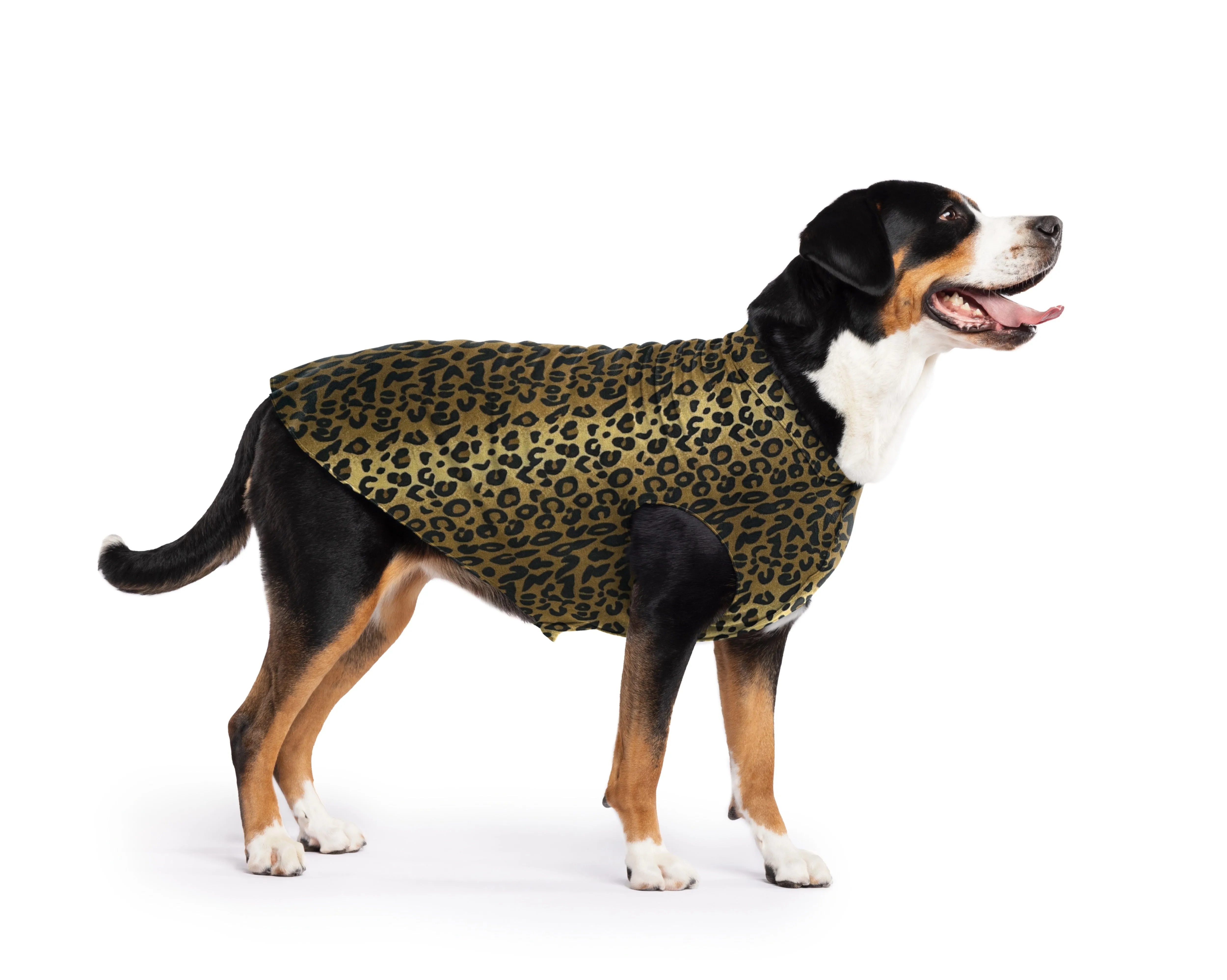 leopard stretch fleece