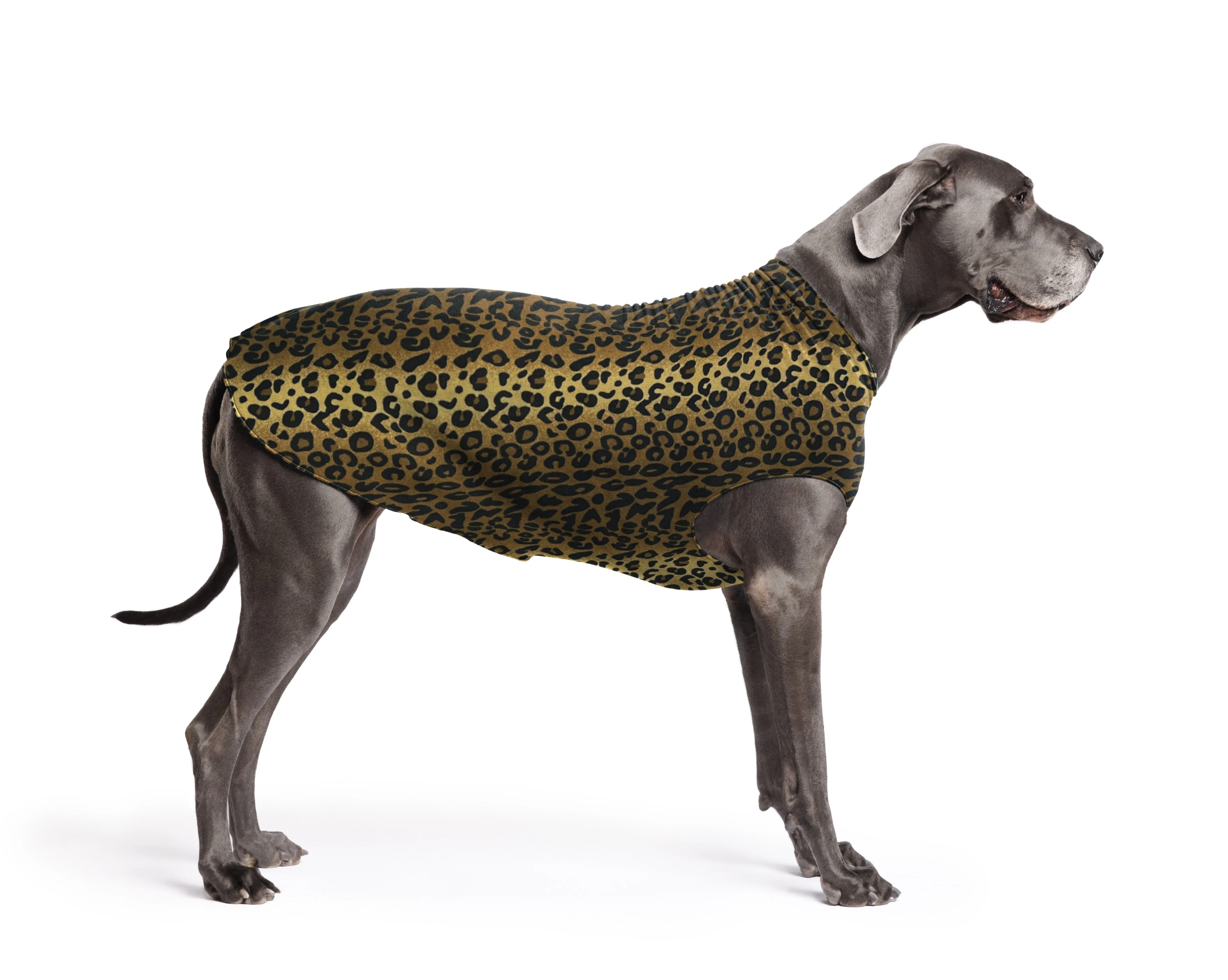 leopard stretch fleece