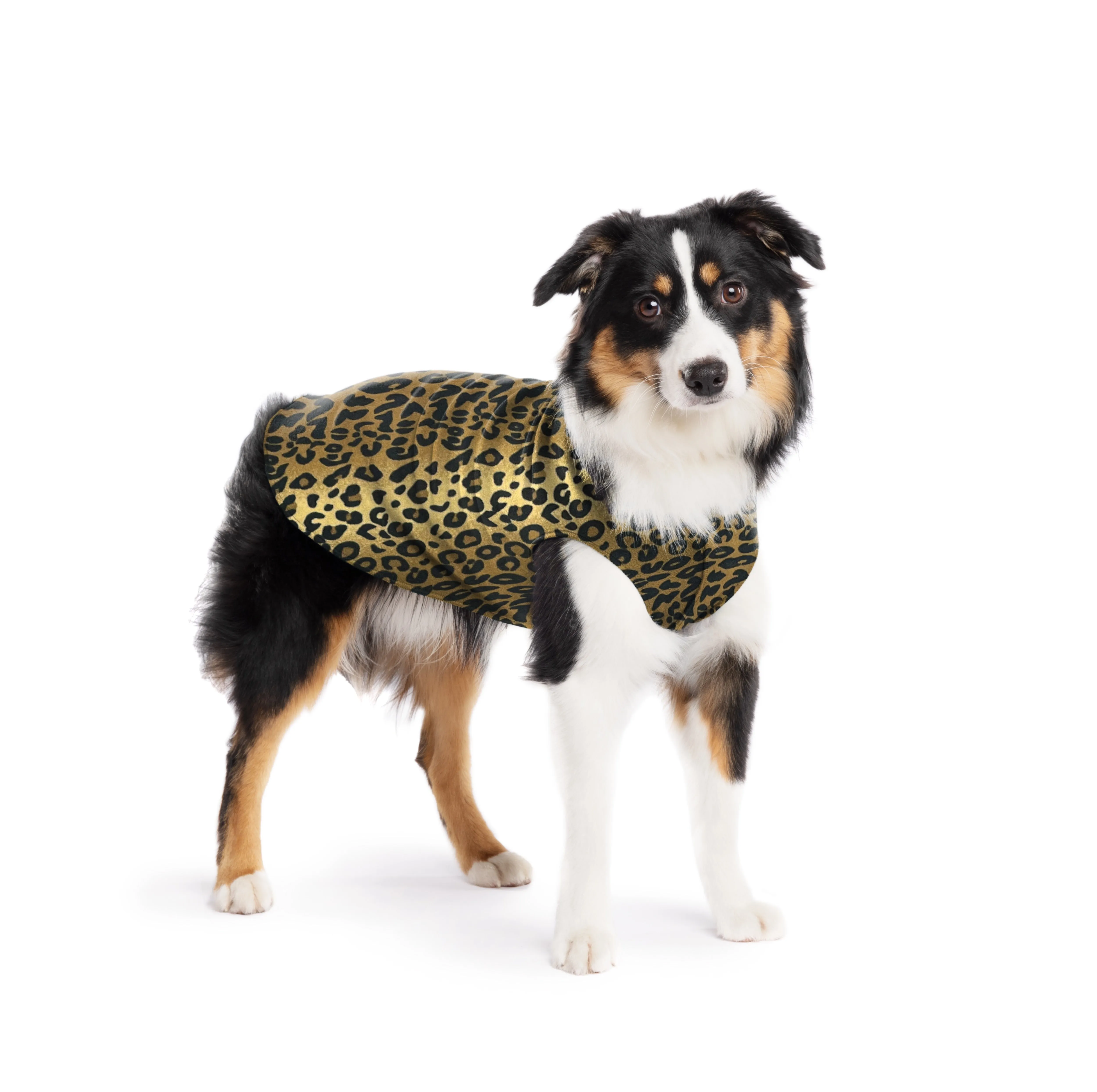 leopard stretch fleece