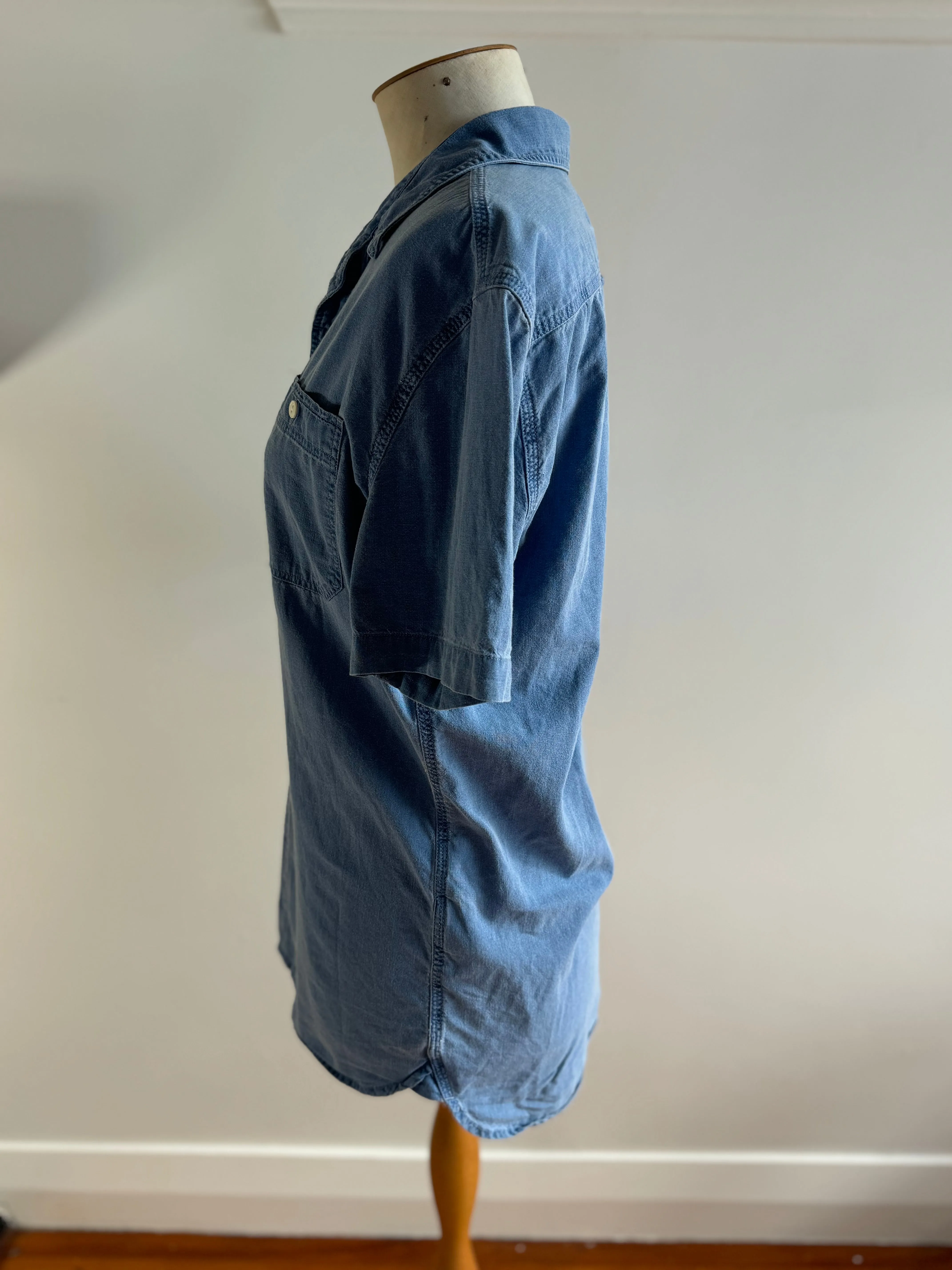 Levis Denim Short Sleeve Shirt Size M