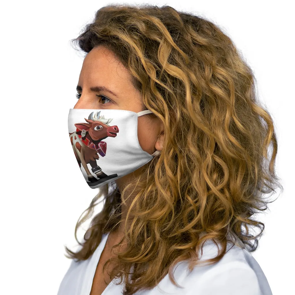 Light Brown Cow Snug-Fit Polyester Face Mask