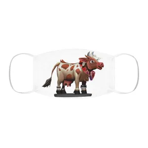 Light Brown Cow Snug-Fit Polyester Face Mask