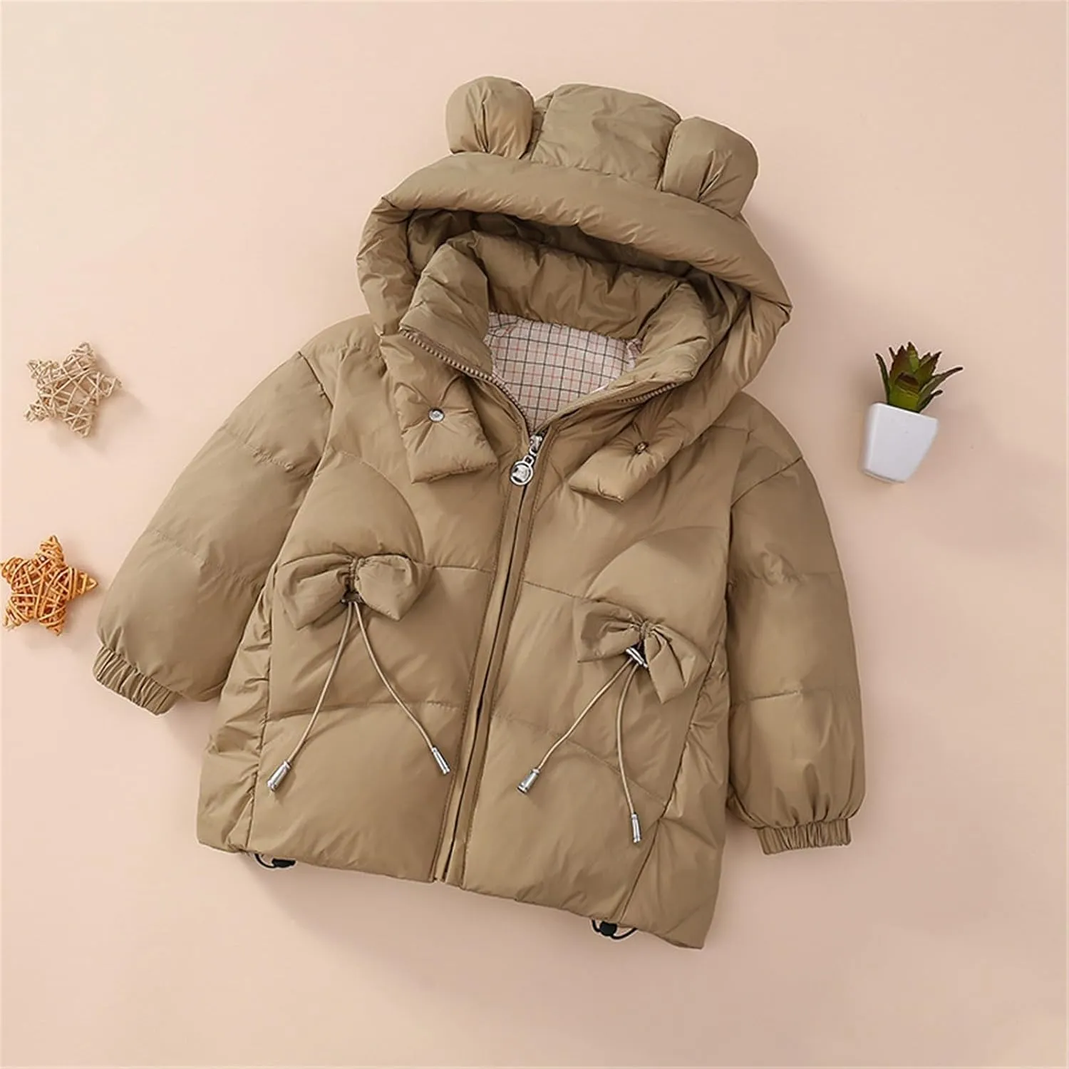 Lightweight Boys Winter Jacket Warm Thick Solid Cotton Long Sleeve Padded Jacket Coat Clothes