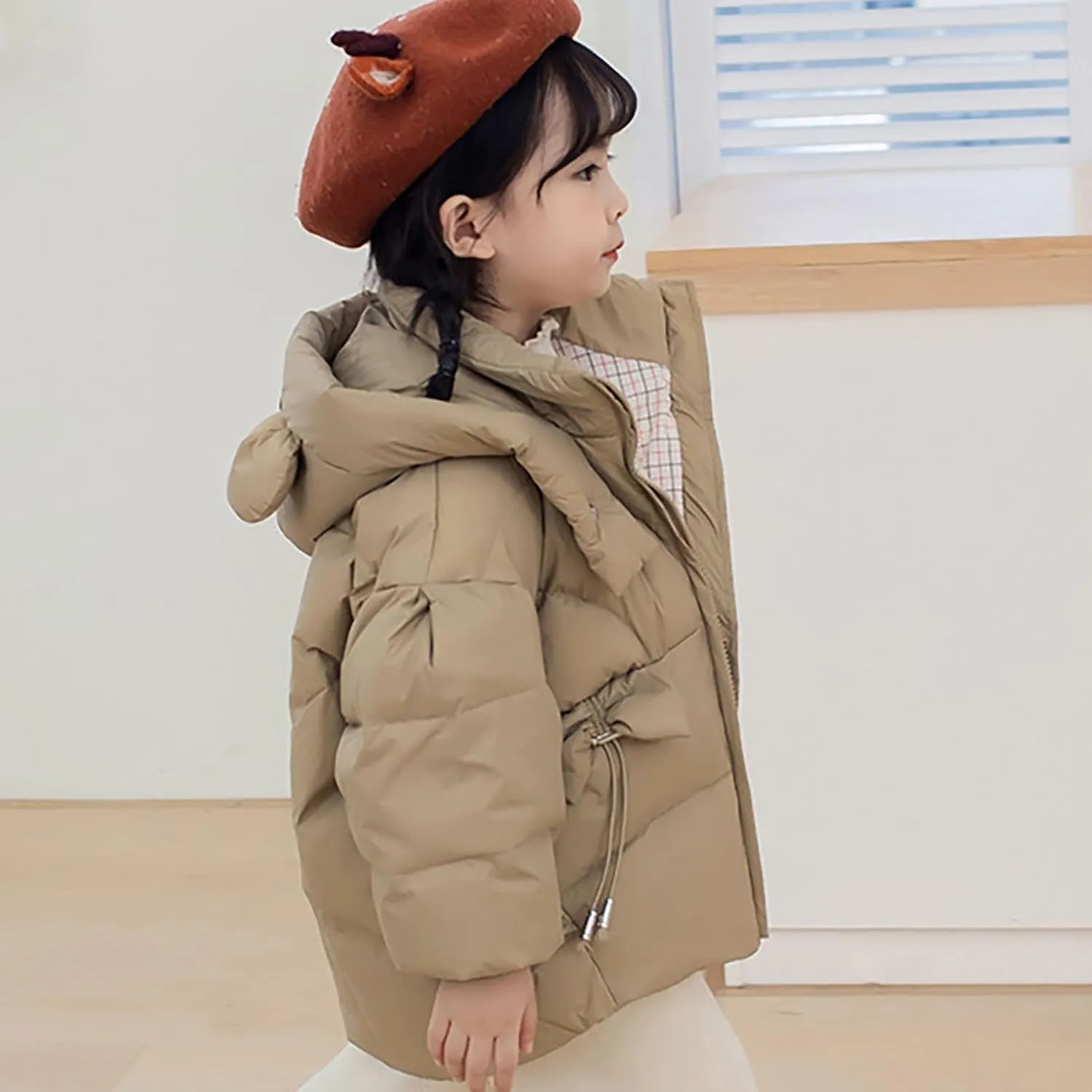 Lightweight Boys Winter Jacket Warm Thick Solid Cotton Long Sleeve Padded Jacket Coat Clothes