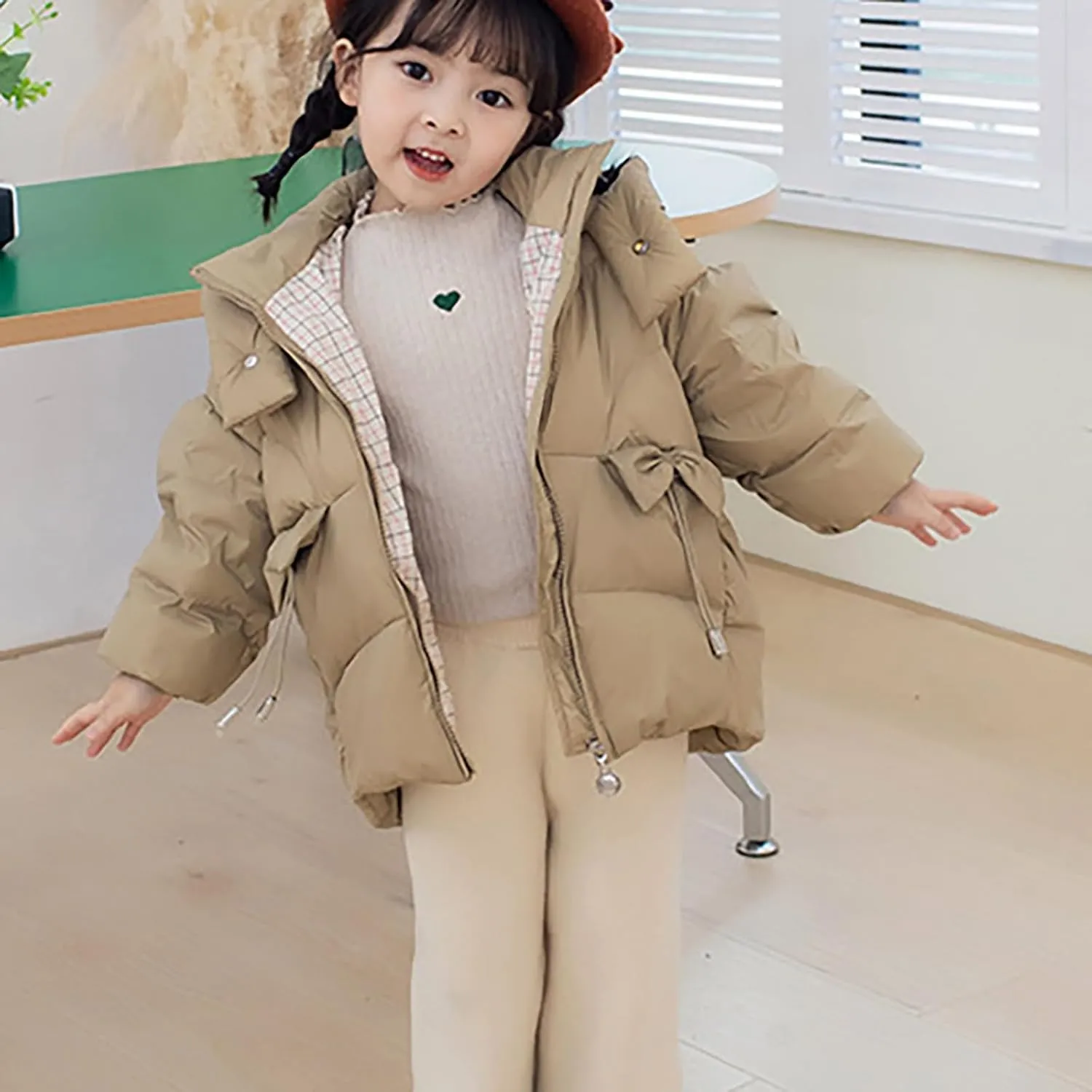 Lightweight Boys Winter Jacket Warm Thick Solid Cotton Long Sleeve Padded Jacket Coat Clothes