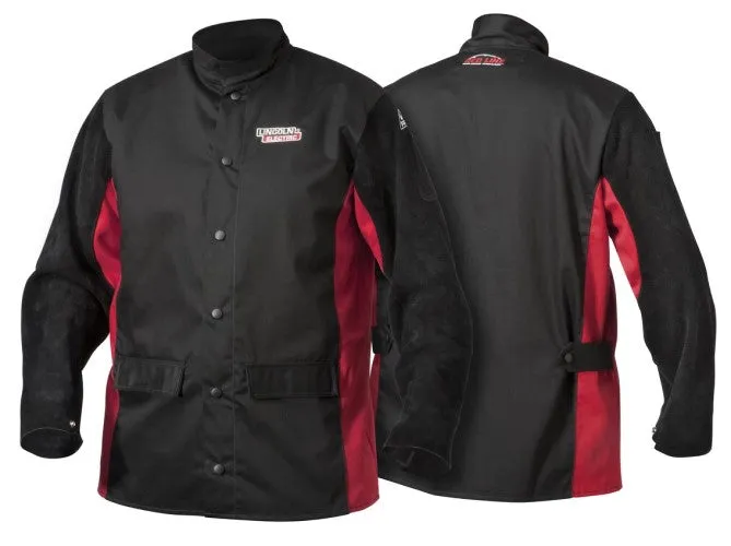 Lincoln Shadow Split Leather-Sleeved Welding Jacket K2986