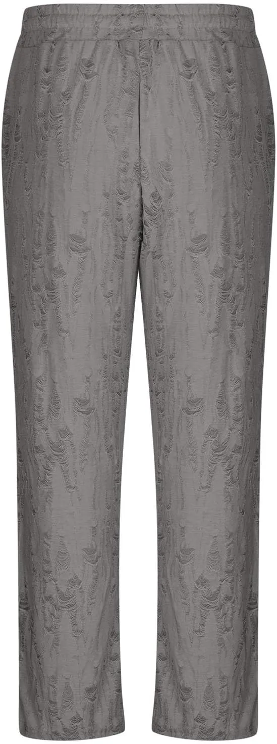 Linen Pants Men Casual Elastic Waist Drawstring Summer Trendy Jogger Pants Linen Yoga Beach Trousers with Pockets