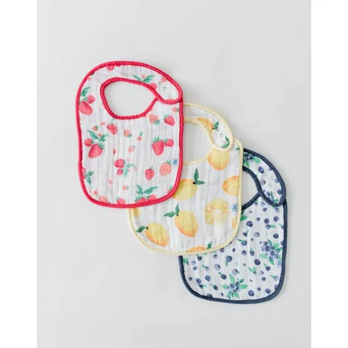 Little Unicorn Cotton Muslin Classic Bib 3-Pack Watercolor Rose