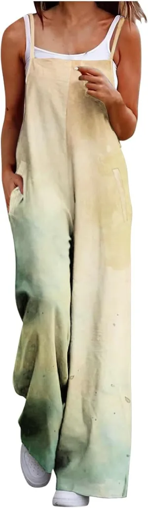 Loose Fit Trousers Pants for Juniors Summer Fall Flare Wide Leg Coveralls Trousers Pants Catsuit Women 2025