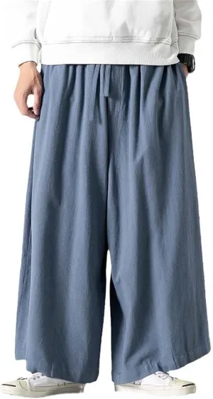 Men Vintage Mens Wide Leg Pant Oversized Harem Pants Men Trousers Korean Style Autumn Straight Pants