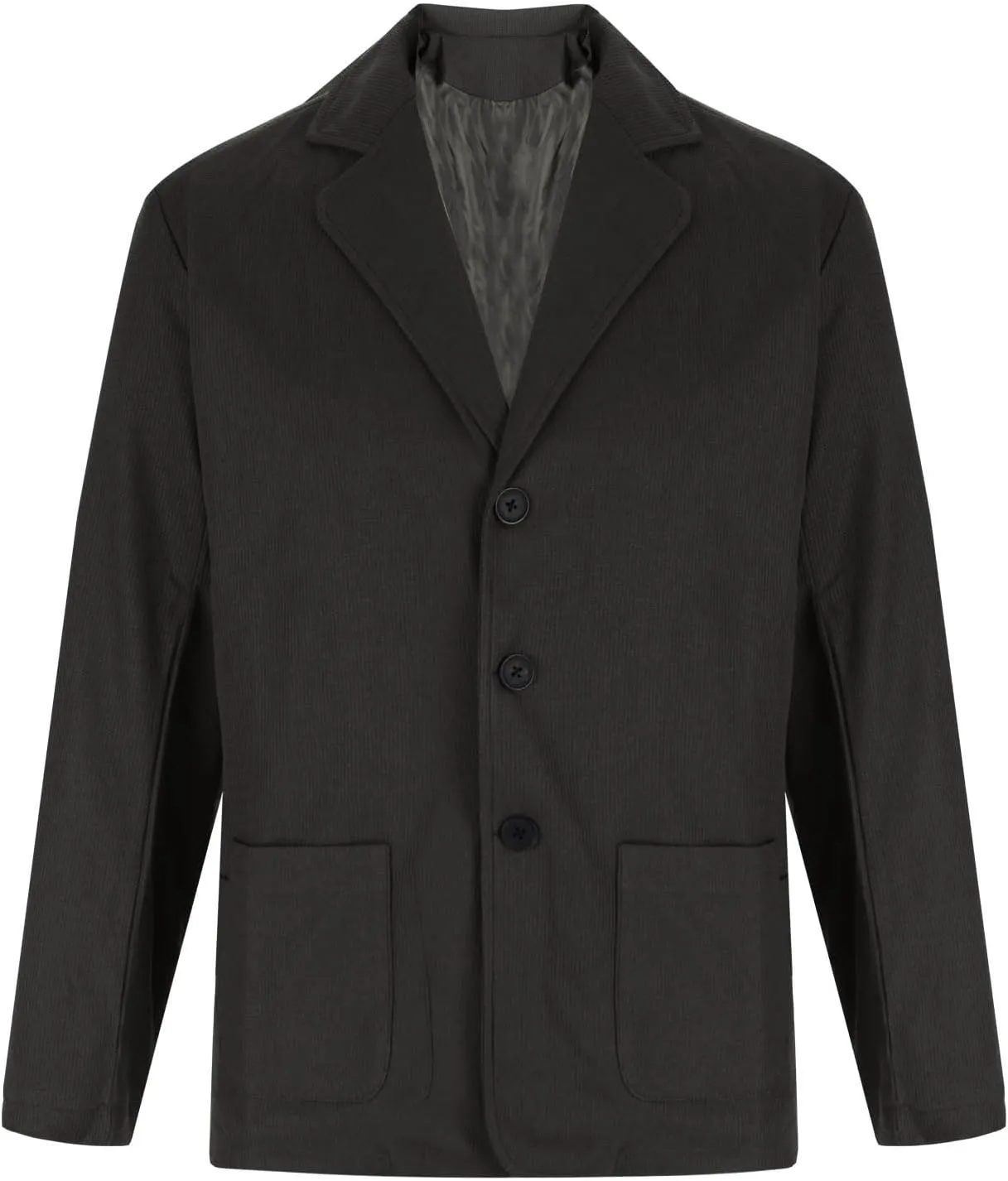 Mens Blazer Vintage Waffle Knit Jacket Formal Classic Button Down Lapel Collar Work Business Dress Suit Jacket Coat