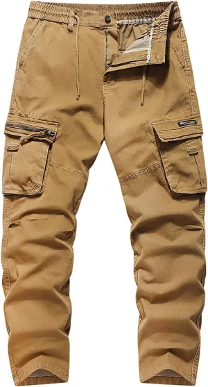 Men's Casual Cargo Pants Slim Fit Running Training Joggers