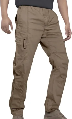Men's Casual Cargo Pants Straight-Leg Slim Fit Pants