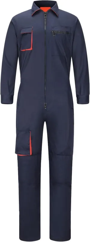 Men's Coveralls Mechanic Work Jumpsuit Multi Pockets Overalls Long Sleeve Workwear Coverall
