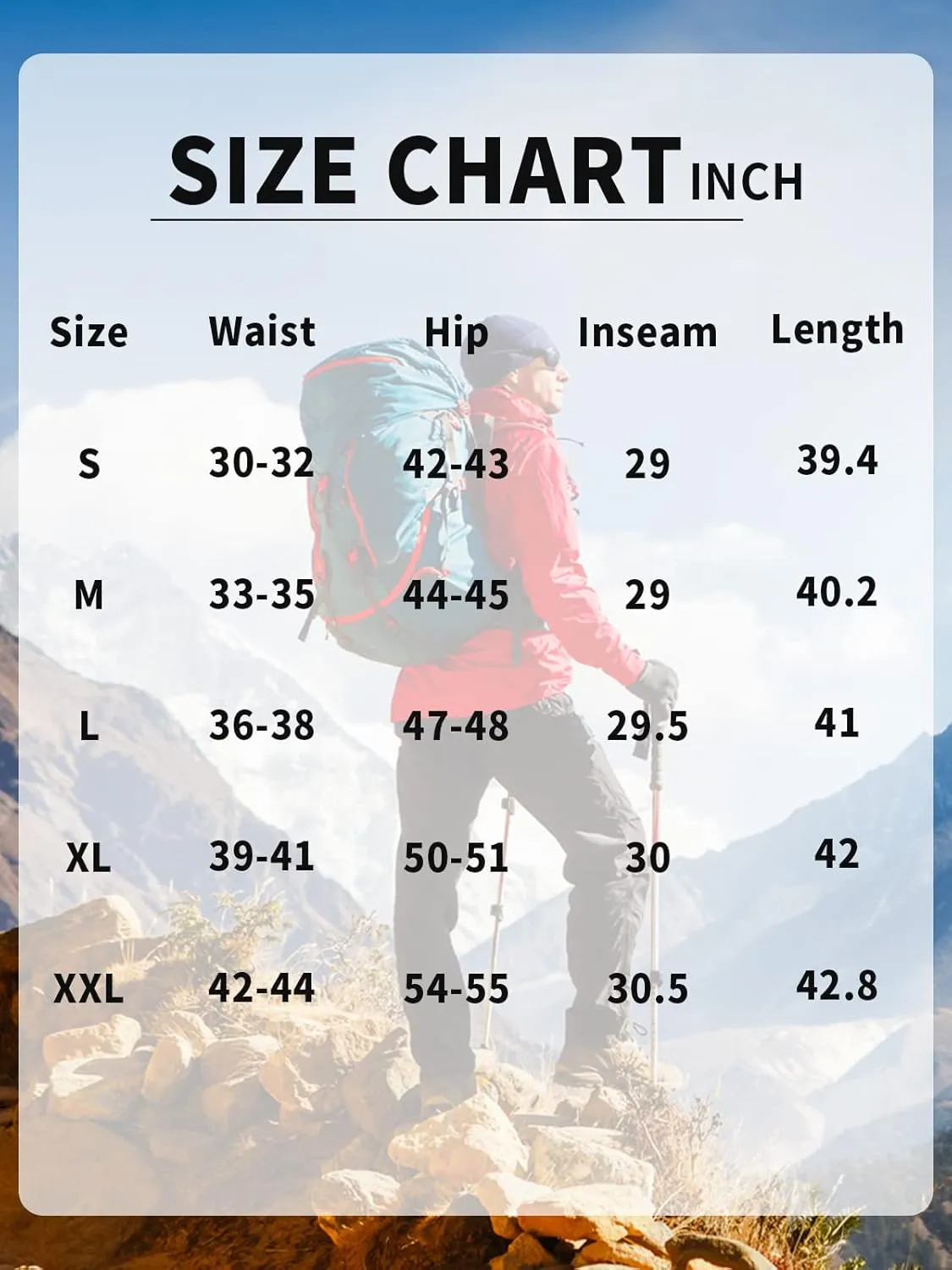 Mens Hiking Pants,Light Weight Cargo Outdoor Breathable with 6 Pockets, Summer Casual Quick Dry Waterproof Fishing Pants