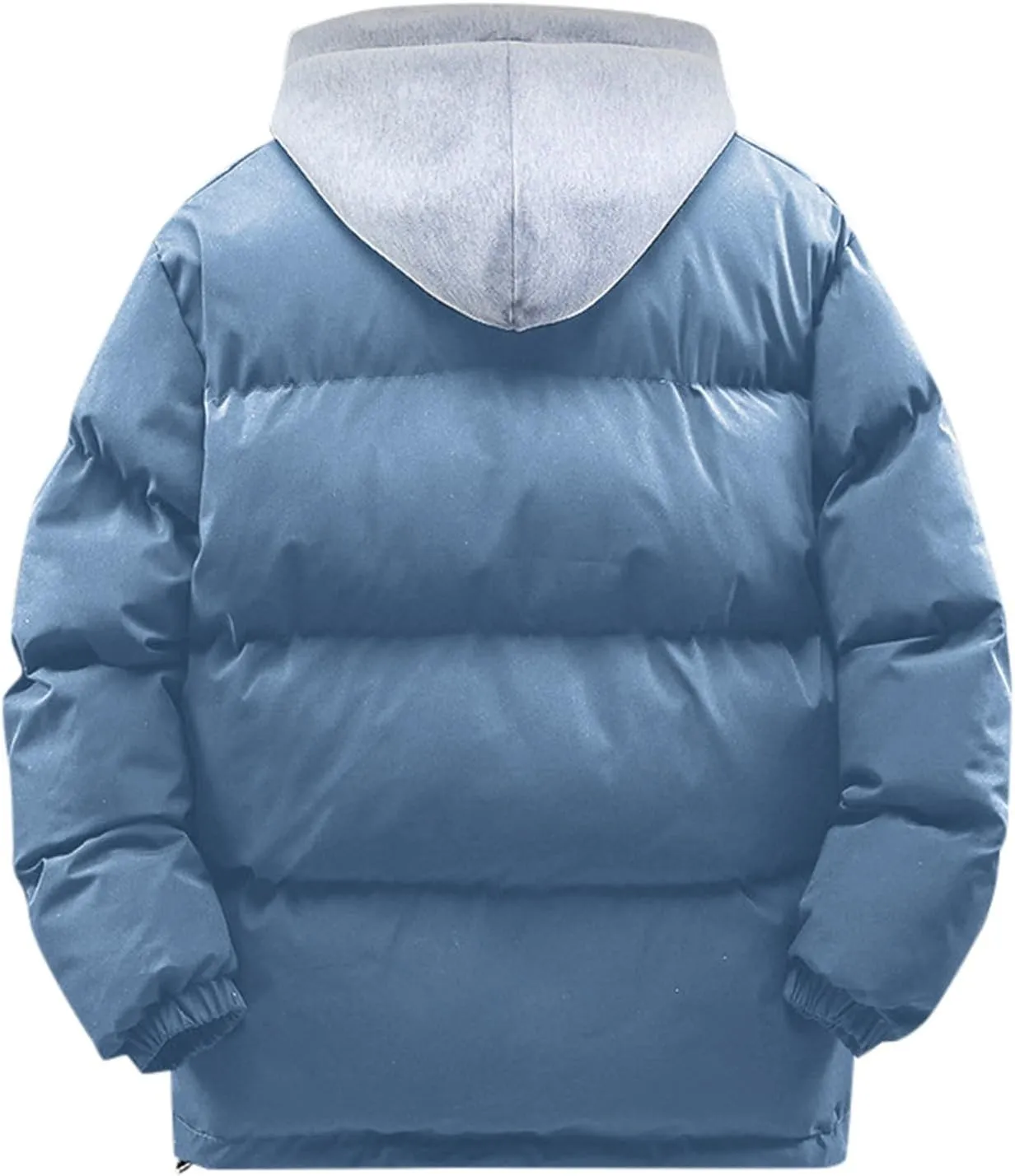 Men's Hooded 2024 Winter Coat Warm Puffer Jacket Thicken Cotton Coat with Removable Hood for Men Plus Size Windproof Outwear