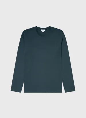 Men's Long Sleeve Riviera Midweight T-shirt in Peacock