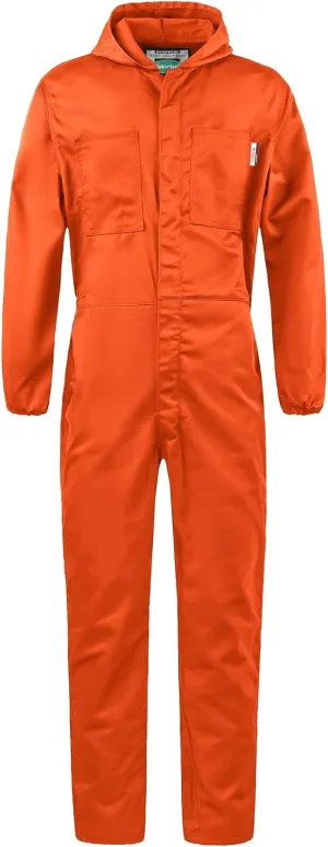 Men's Long Sleeve Zip-Front Coverall Lightweight Work Coveralls Mechanic Overall Jumpsuit with Hood